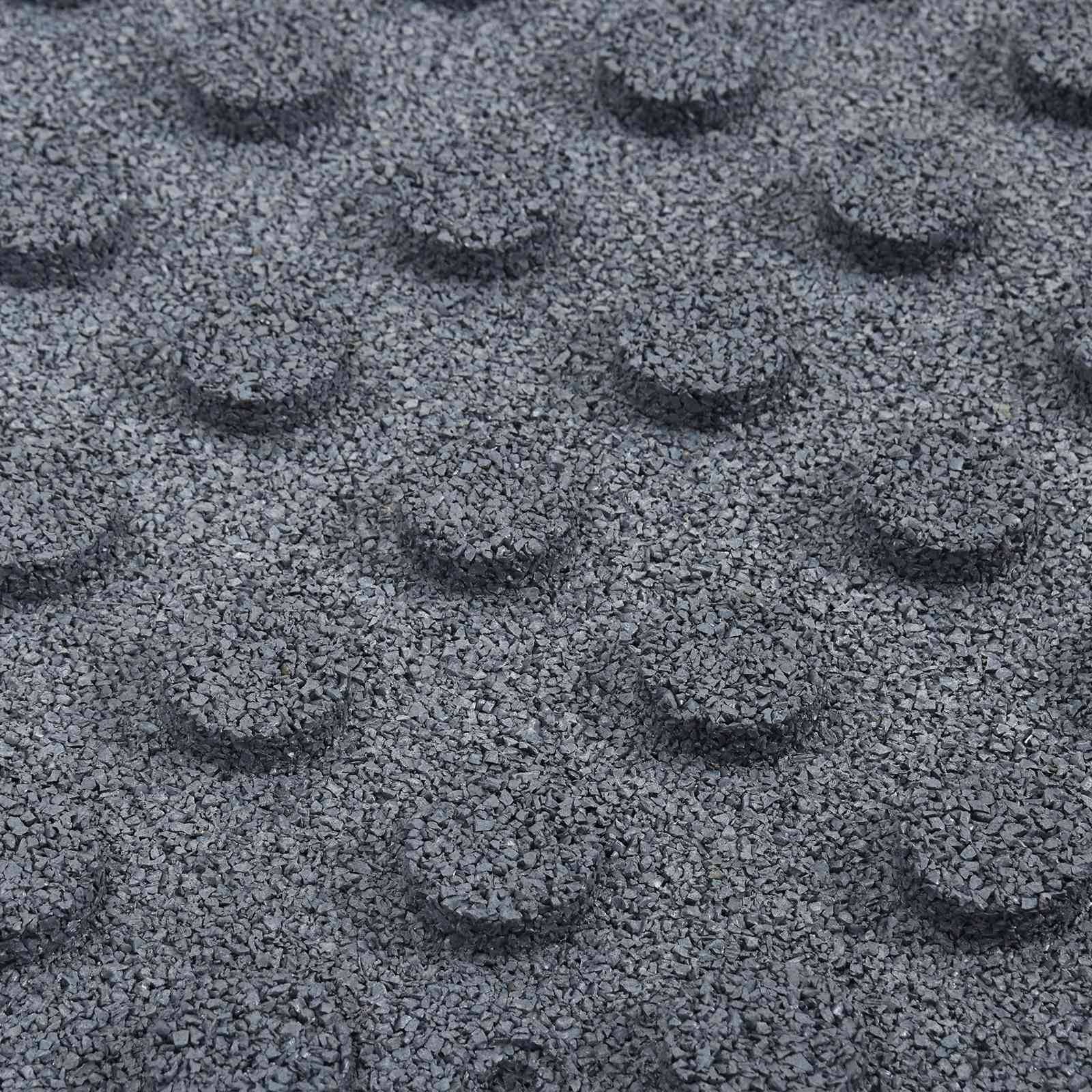 vidaXL Sturzschutzfliesen 12 pcs Grau 50 x 50 cm Gummi