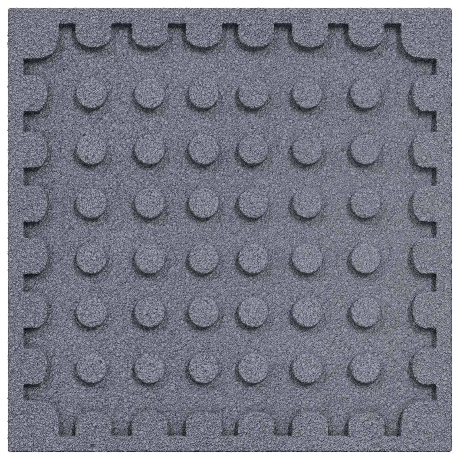 vidaXL Sturzschutzfliesen 12 pcs Grau 50 x 50 cm Gummi