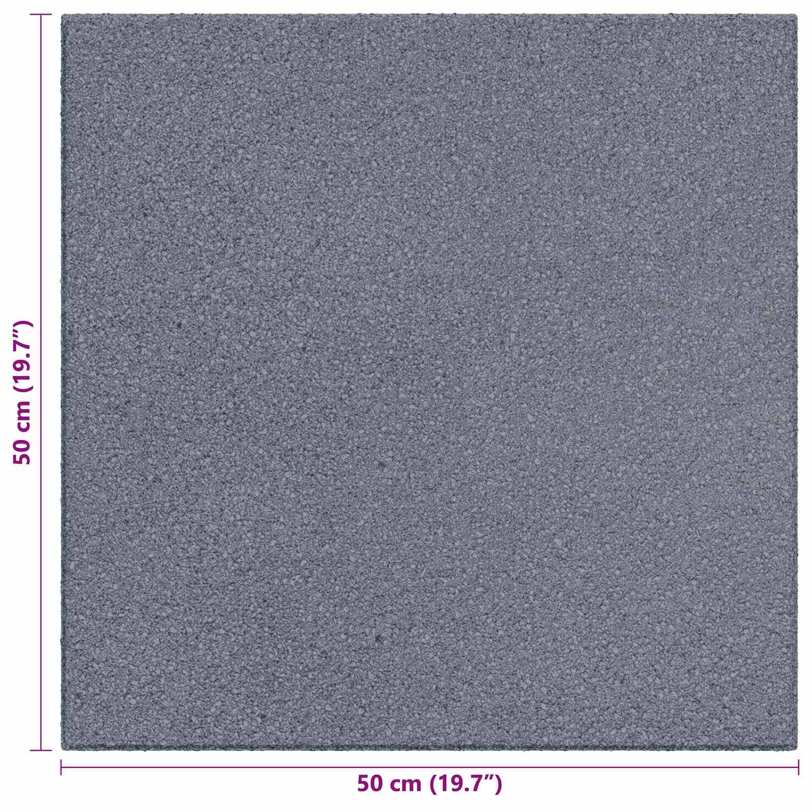 vidaXL Sturzschutzfliesen 6 pcs Grau 50 x 50 cm Gummi