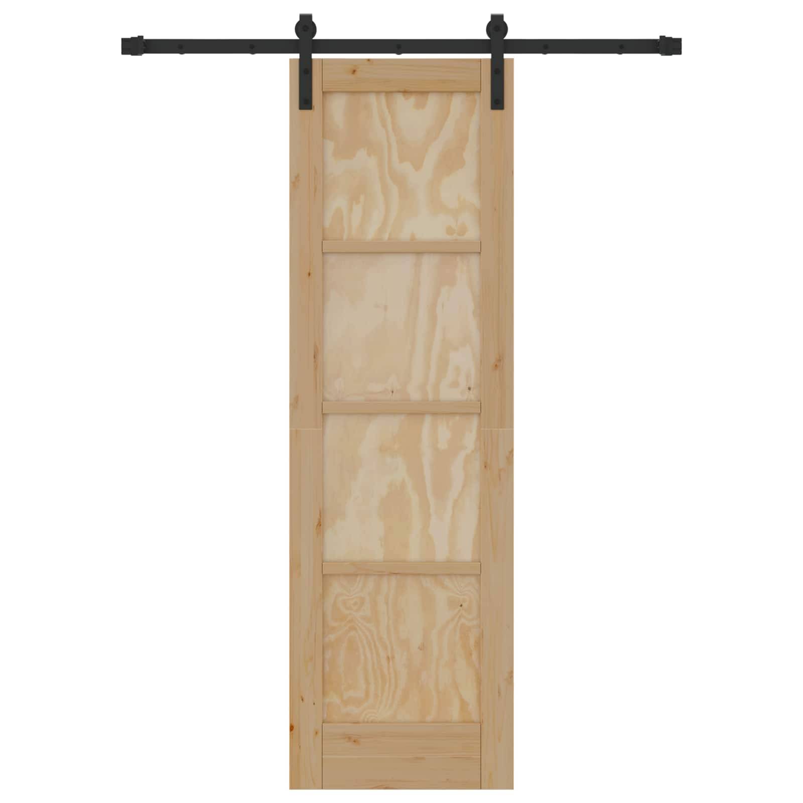 vidaXL Schiebetür Natur 61 x 198,5 cm Massives Kiefernholz