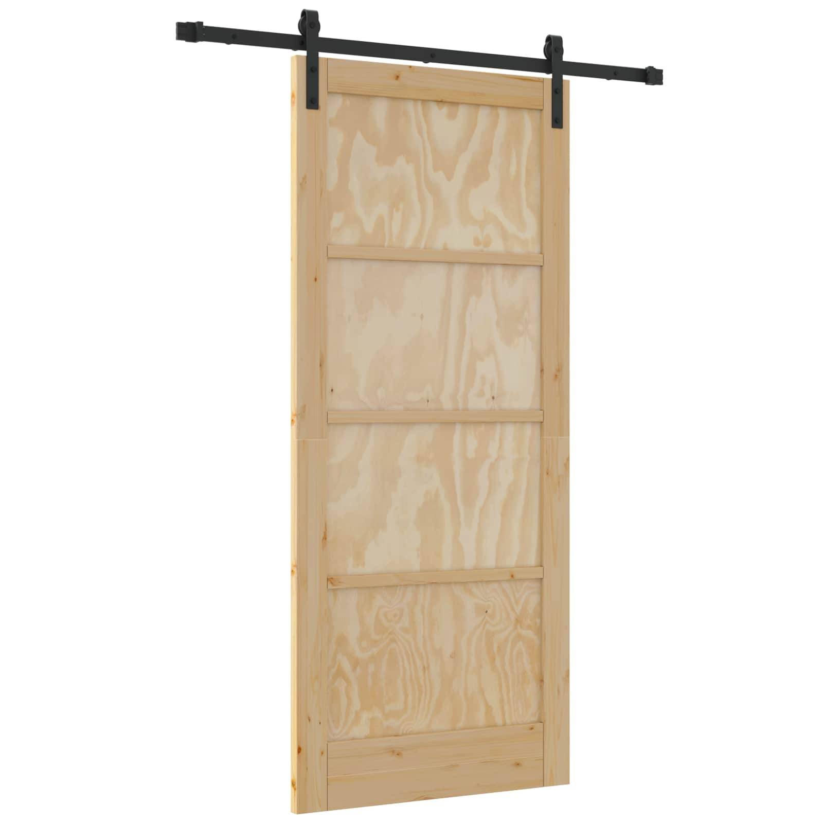 vidaXL Schiebetür Natur 86 x 198,5 cm Massives Kiefernholz