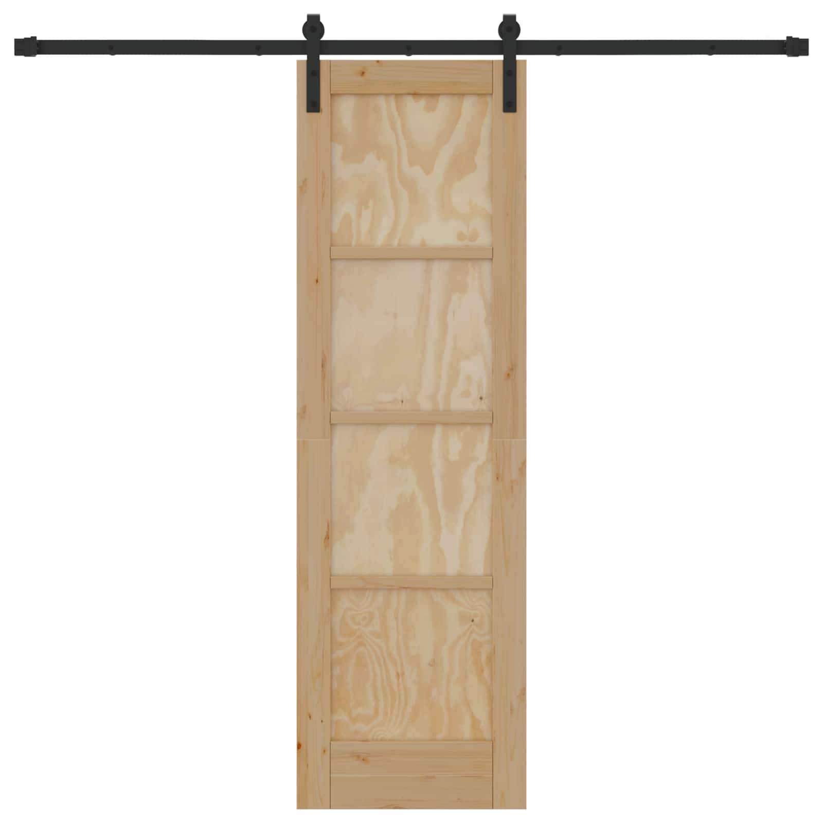 vidaXL Schiebetür Natur 61 x 198,5 cm Massives Kiefernholz