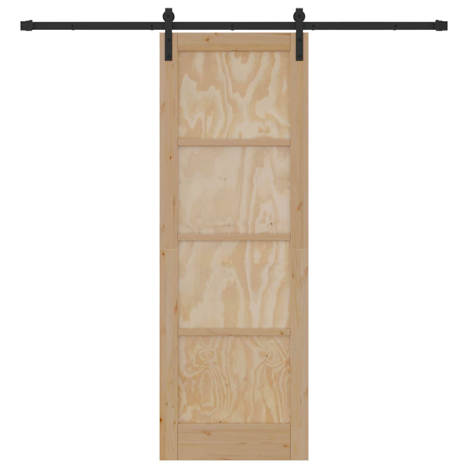 vidaXL Schiebetür Natur 73,5 x 211 cm Massives Kiefernholz
