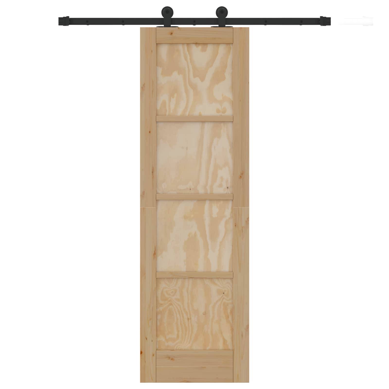 vidaXL Schiebetür ORKDAL Natur 61 x 198,5 cm Massives Kiefernholz
