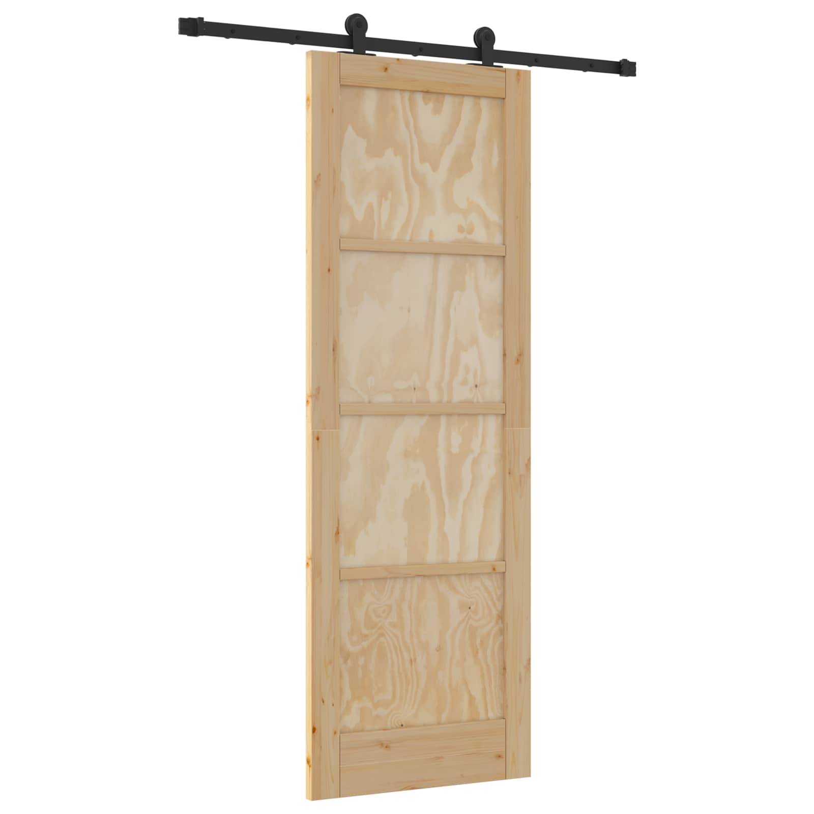 vidaXL Schiebetür ORKDAL Natur 73,5 x 211 cm Massives Kiefernholz
