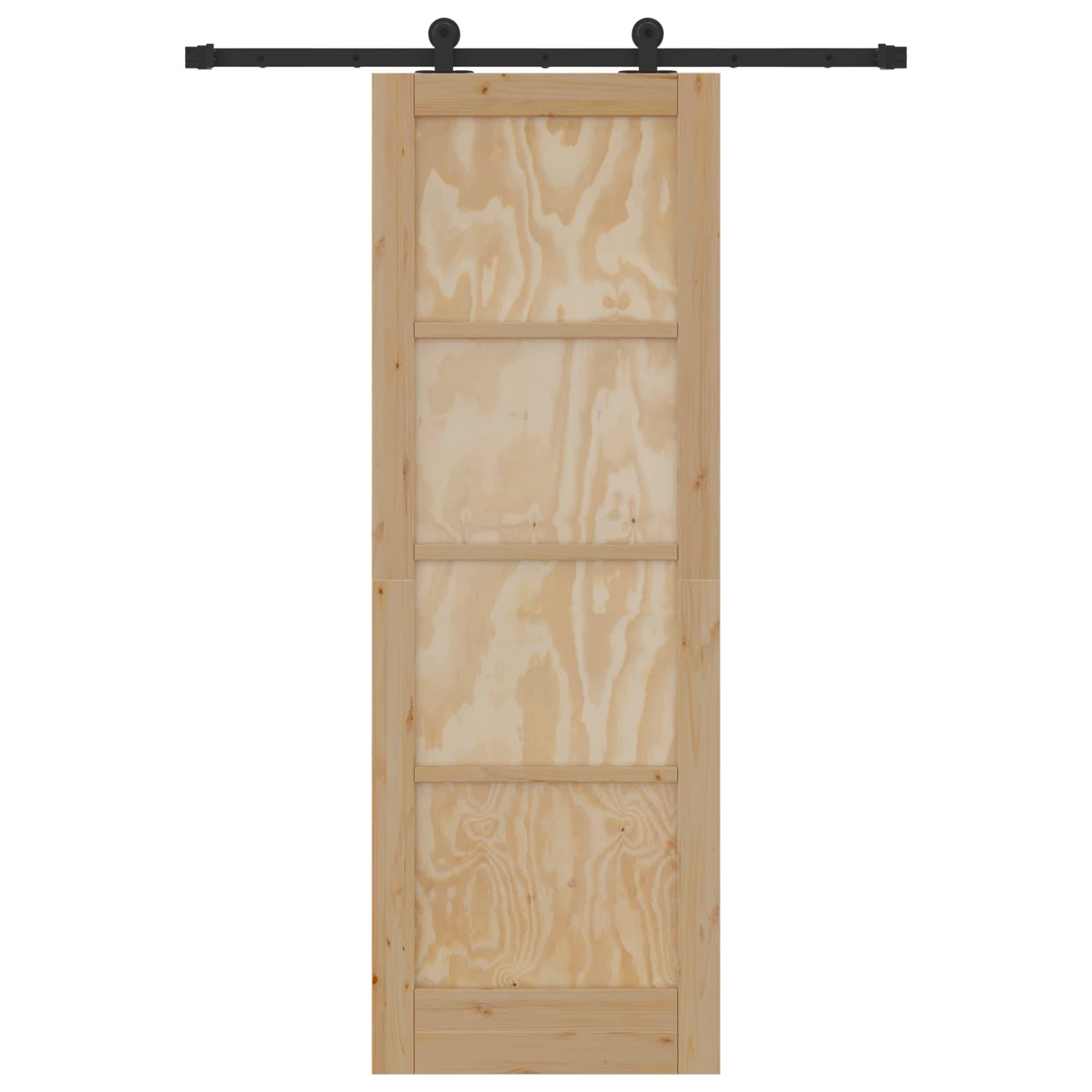 vidaXL Schiebetür ORKDAL Natur 73,5 x 211 cm Massives Kiefernholz