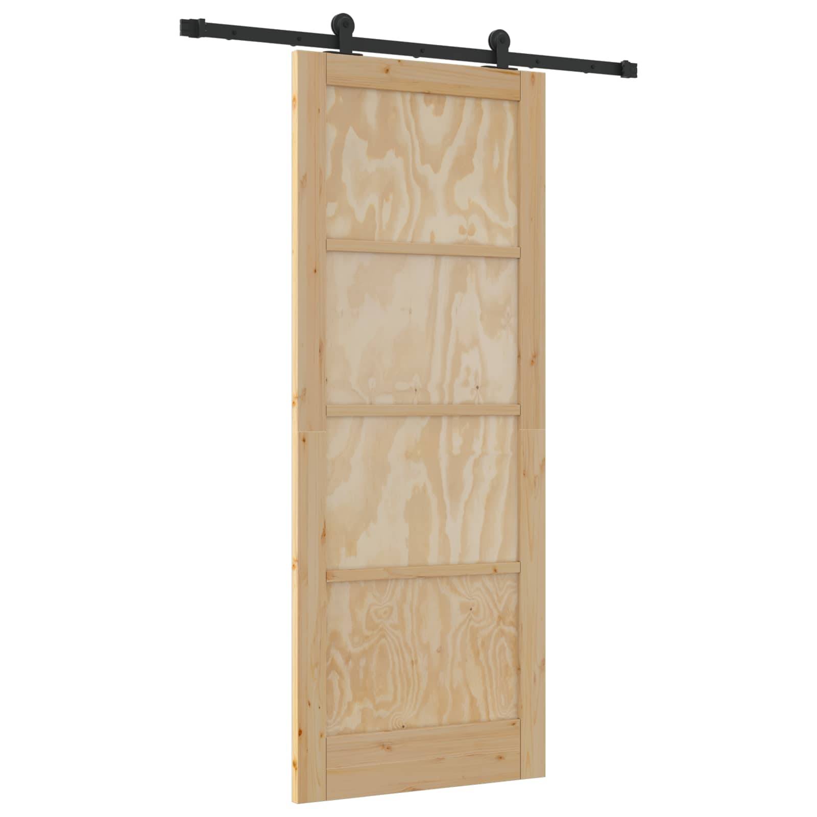 vidaXL Schiebetür ORKDAL Natur 83 x 211 cm Massives Kiefernholz