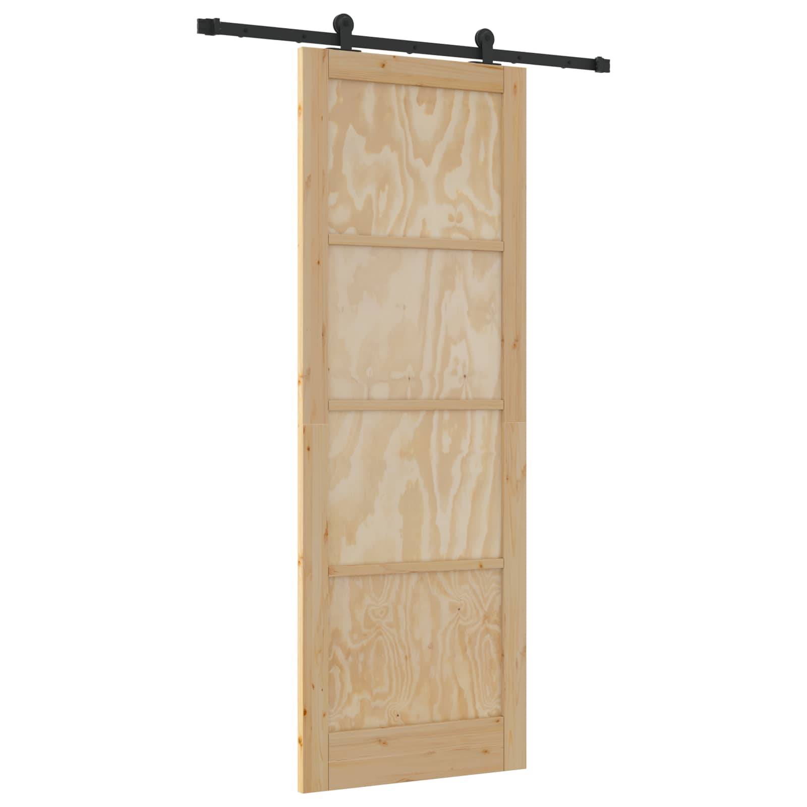 vidaXL Schiebetür ORKDAL Natur 83 x 232 cm Massives Kiefernholz