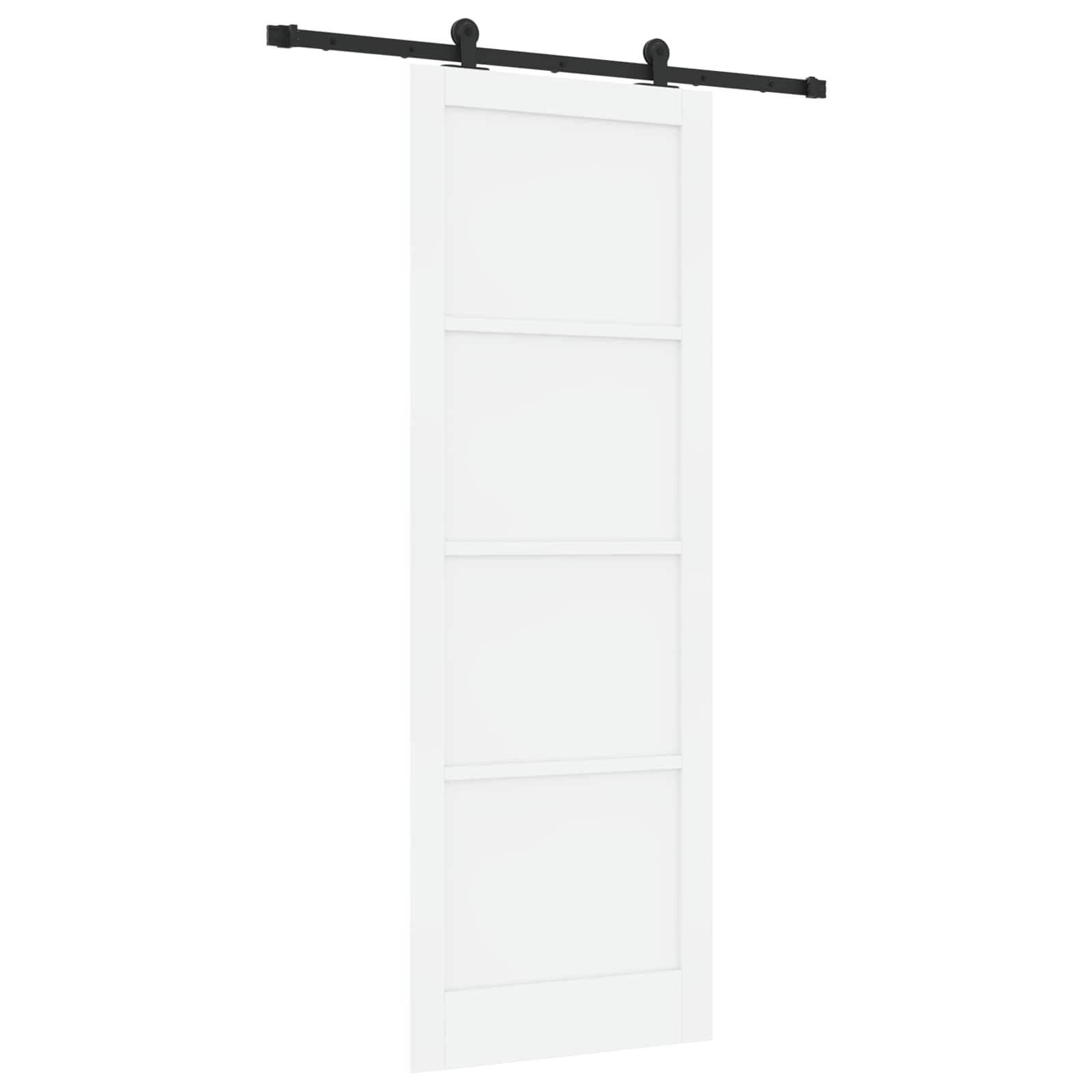 vidaXL Schiebetür ORKDAL Weiß 83 x 232 cm Massives Kiefernholz