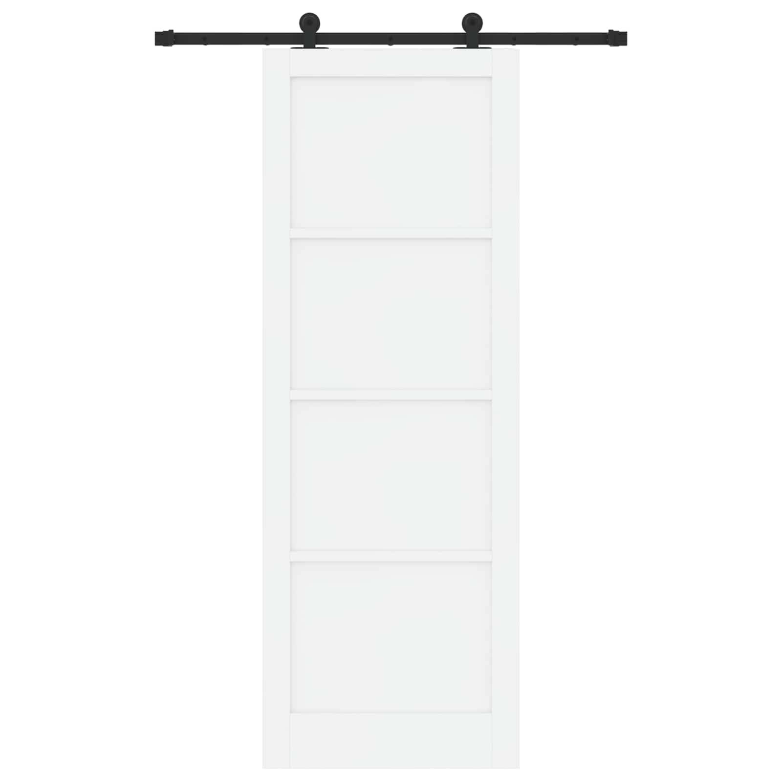 vidaXL Schiebetür ORKDAL Weiß 83 x 232 cm Massives Kiefernholz