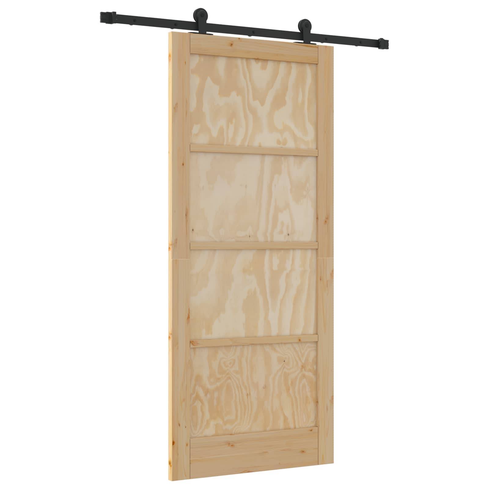 vidaXL Schiebetür ORKDAL Natur 86 x 198,5 cm Massives Kiefernholz