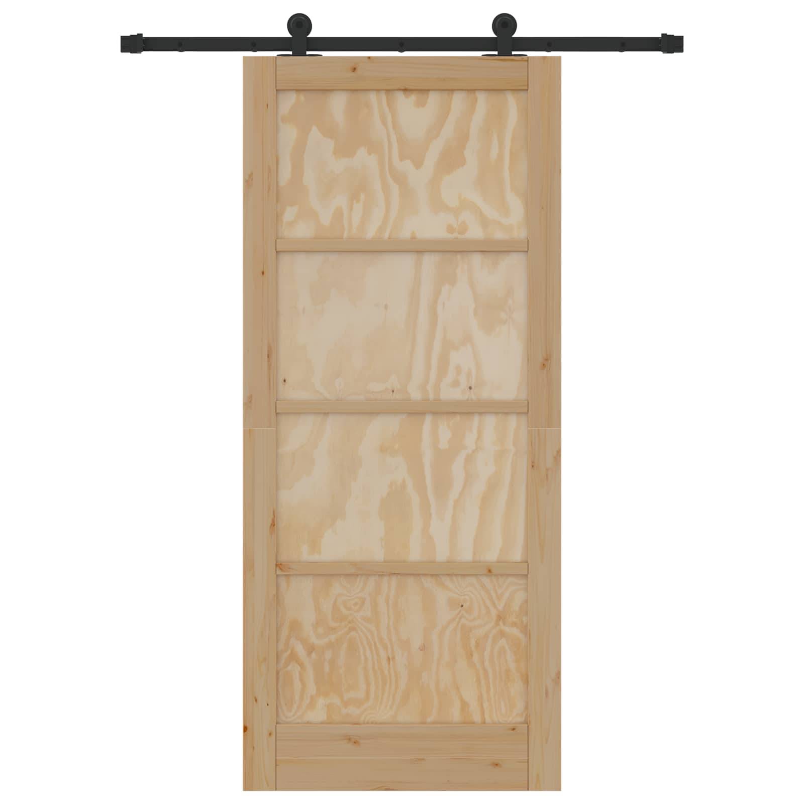 vidaXL Schiebetür ORKDAL Natur 86 x 198,5 cm Massives Kiefernholz
