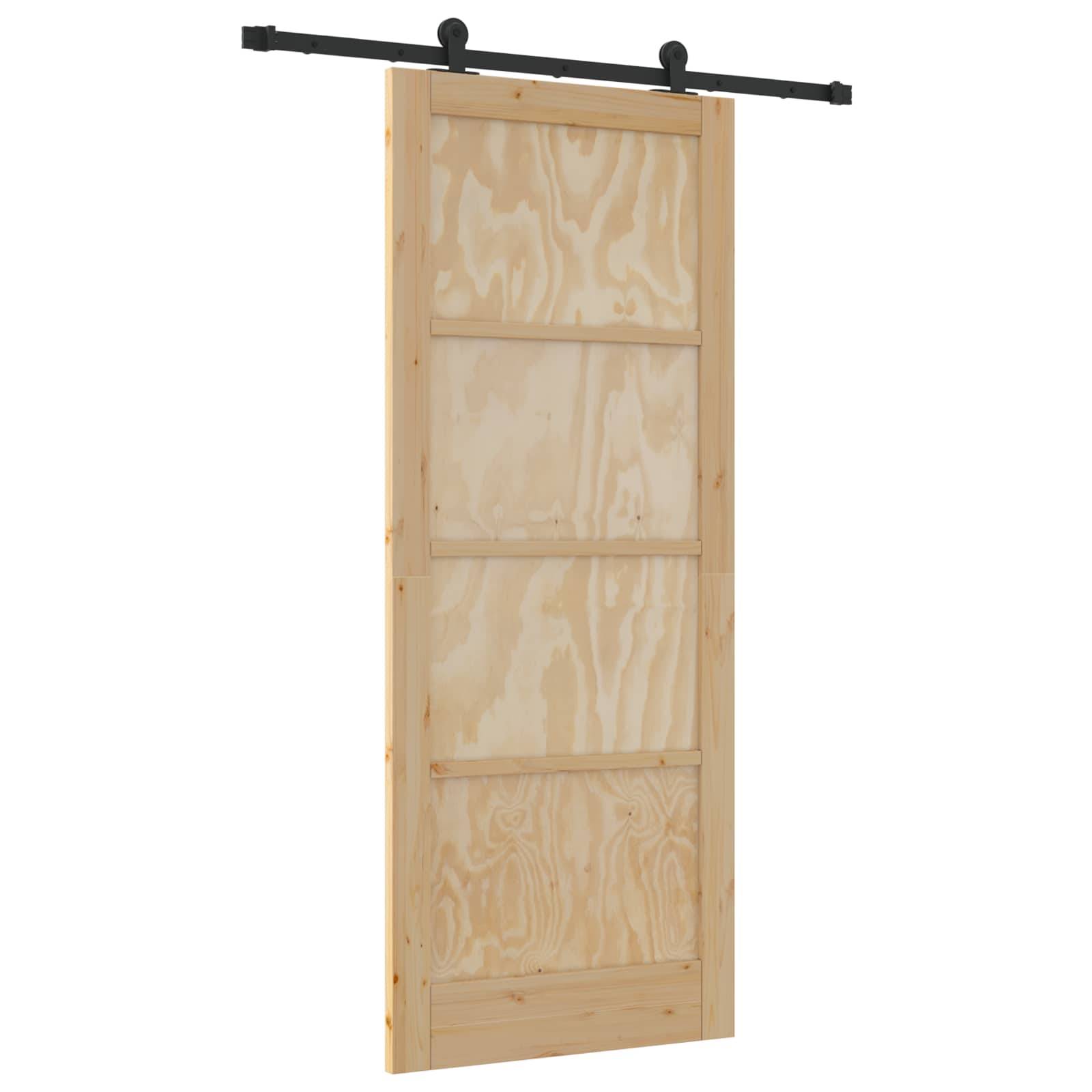 vidaXL Schiebetür ORKDAL Natur 86 x 211 cm Massives Kiefernholz