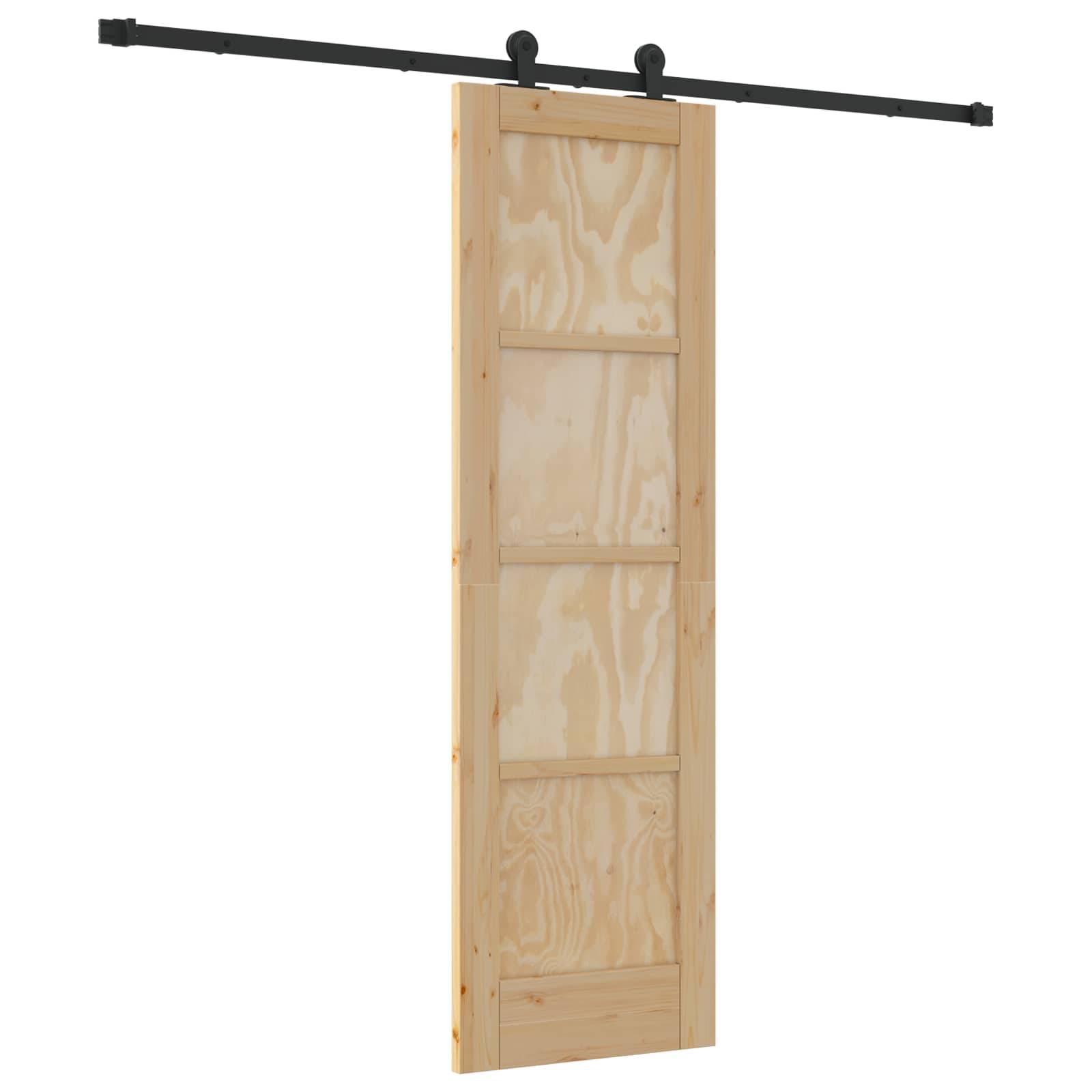 vidaXL Schiebetür ORKDAL Natur 61 x 198,5 cm Massives Kiefernholz
