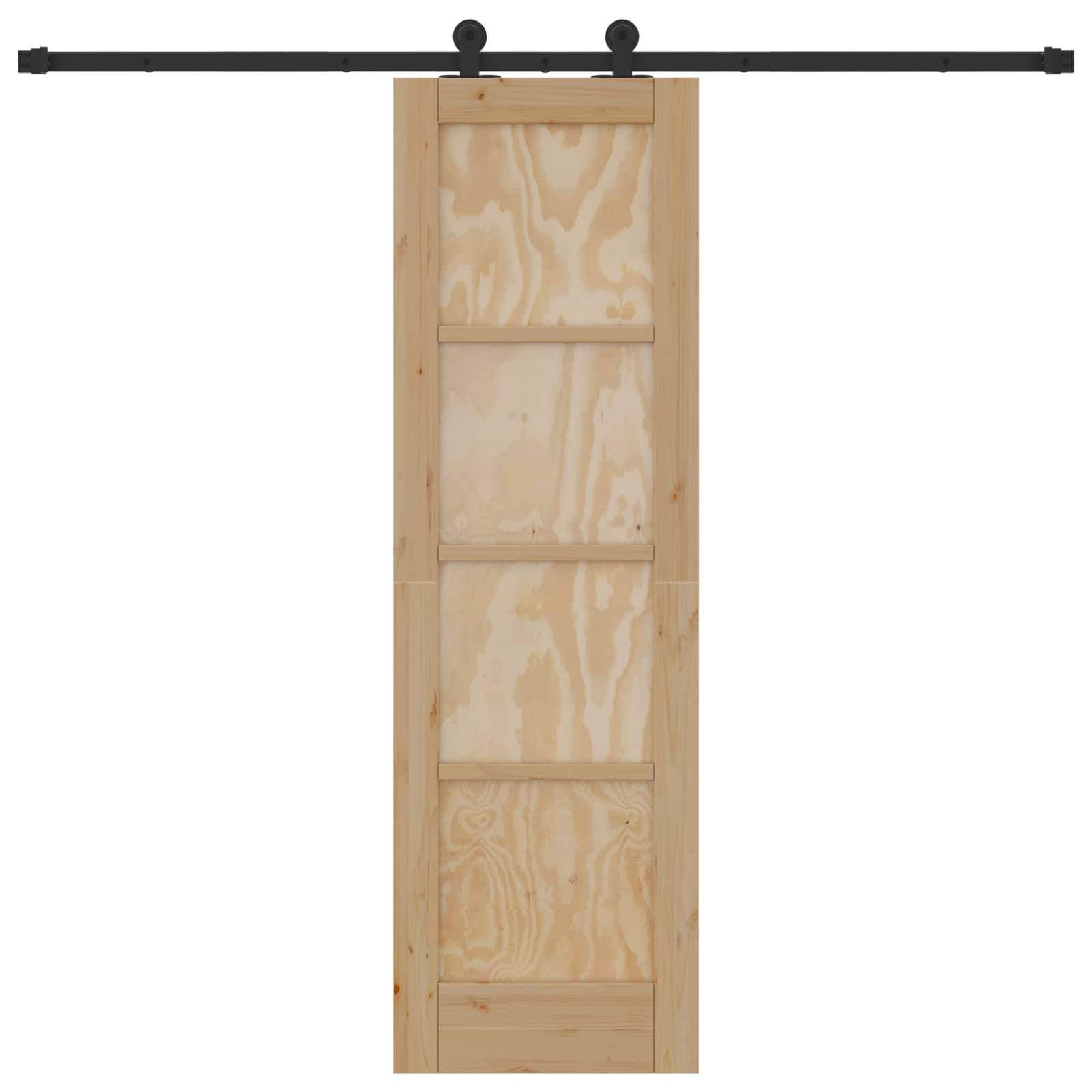 vidaXL Schiebetür ORKDAL Natur 61 x 198,5 cm Massives Kiefernholz