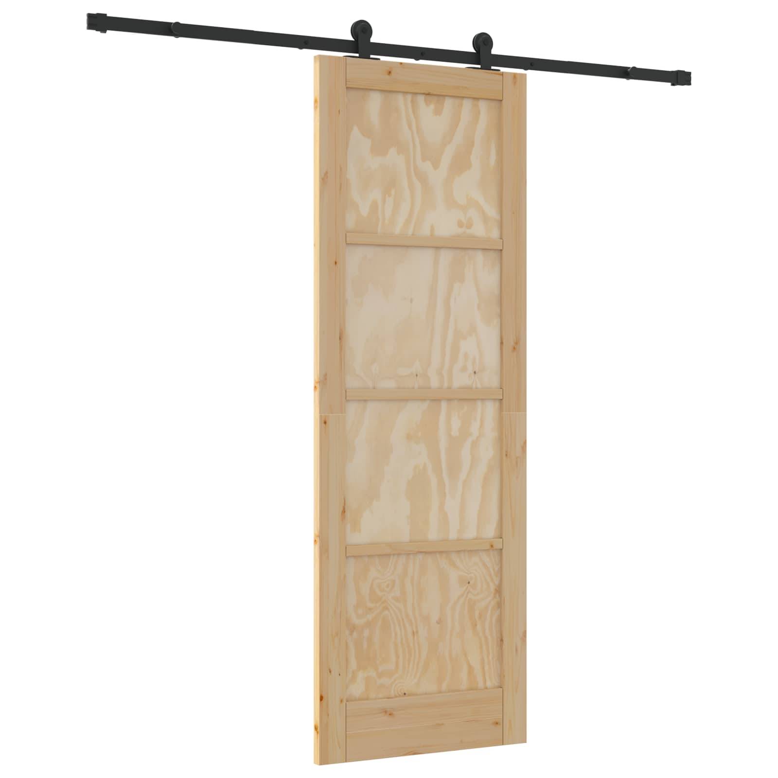 vidaXL Schiebetür ORKDAL Natur 73,5 x 211 cm Massives Kiefernholz