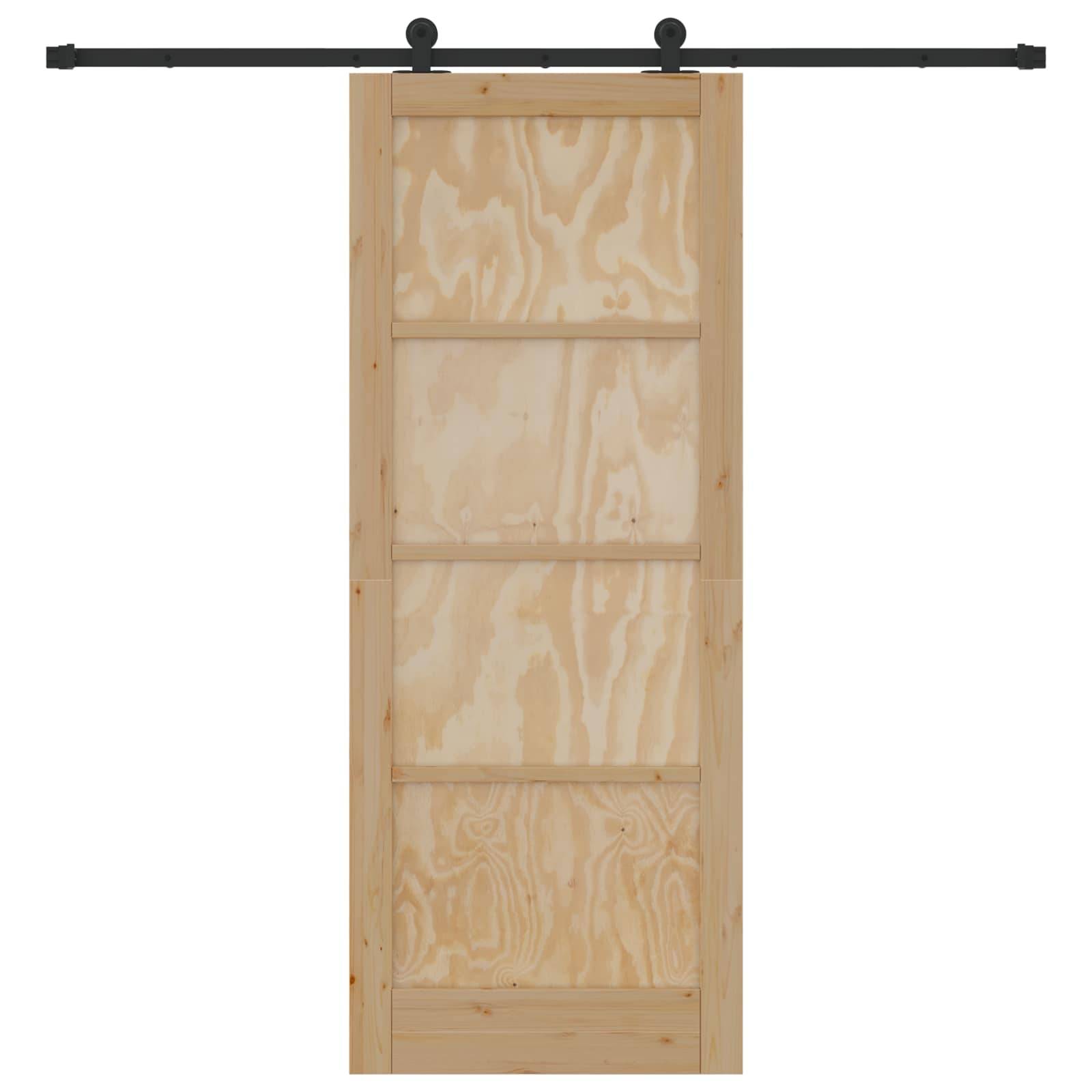 vidaXL Schiebetür ORKDAL Natur 83 x 211 cm Massives Kiefernholz