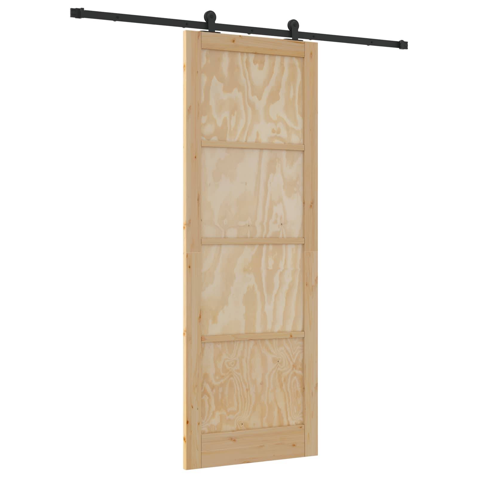 vidaXL Schiebetür ORKDAL Natur 83 x 232 cm Massives Kiefernholz