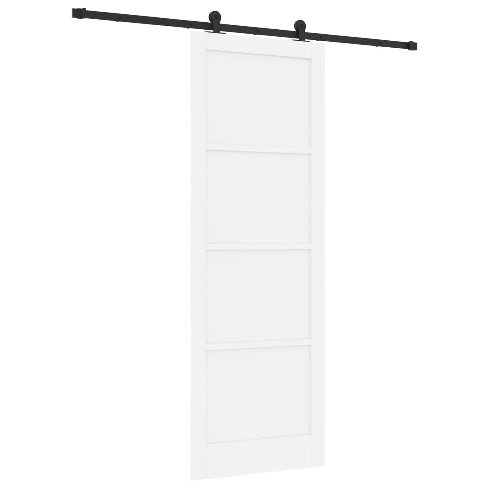 vidaXL Schiebetür ORKDAL Weiß 83 x 232 cm Massives Kiefernholz