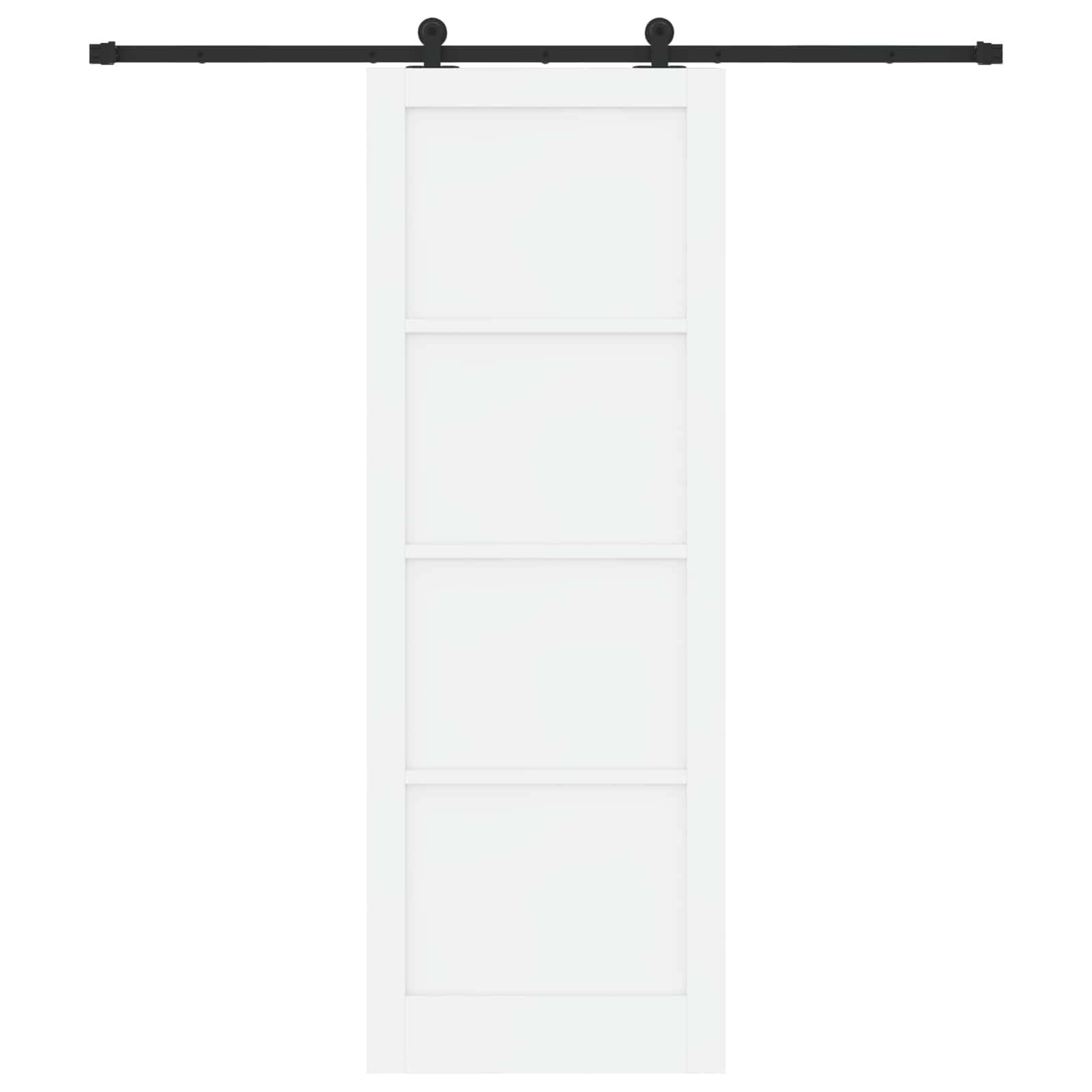 vidaXL Schiebetür ORKDAL Weiß 83 x 232 cm Massives Kiefernholz