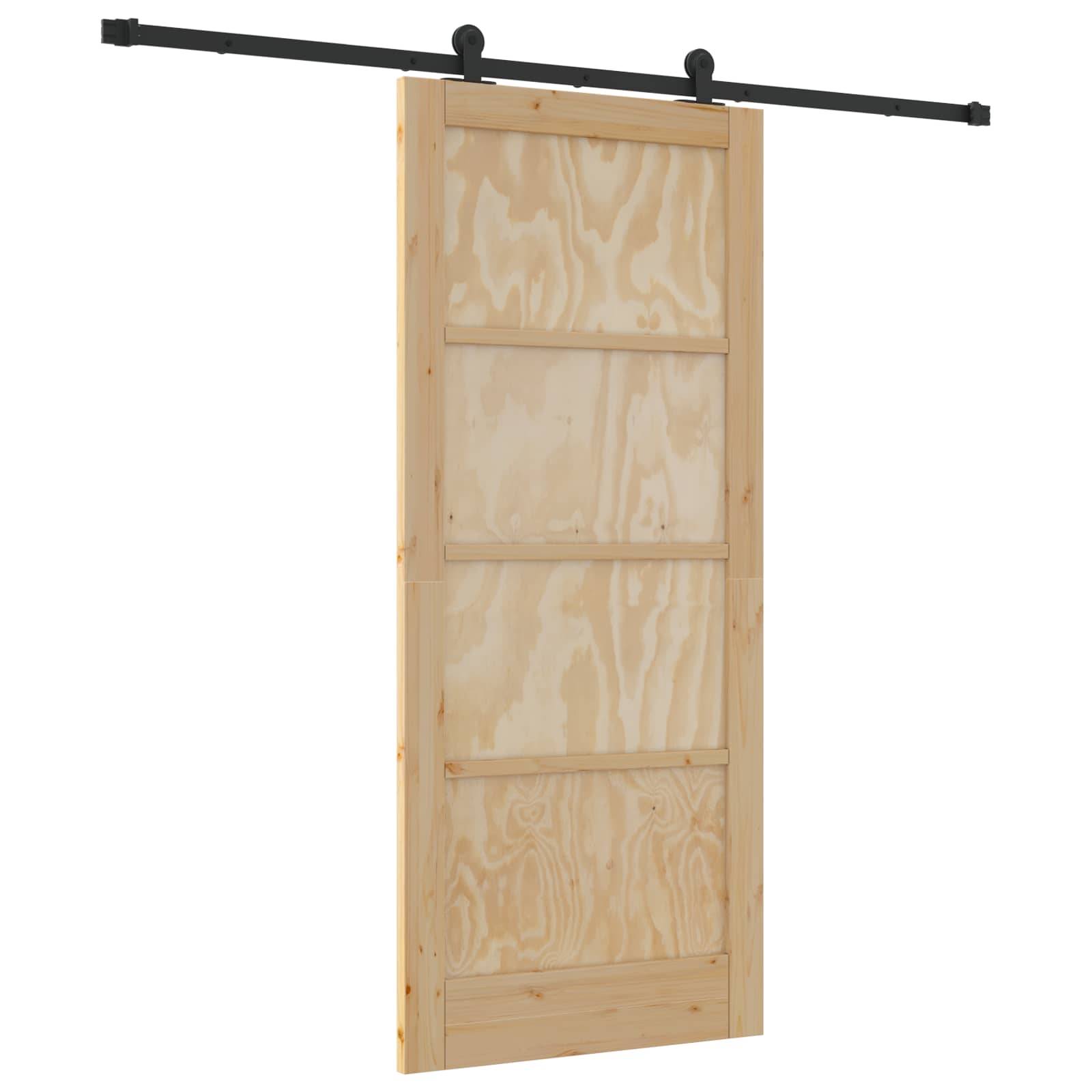 vidaXL Schiebetür ORKDAL Natur 86 x 198,5 cm Massives Kiefernholz