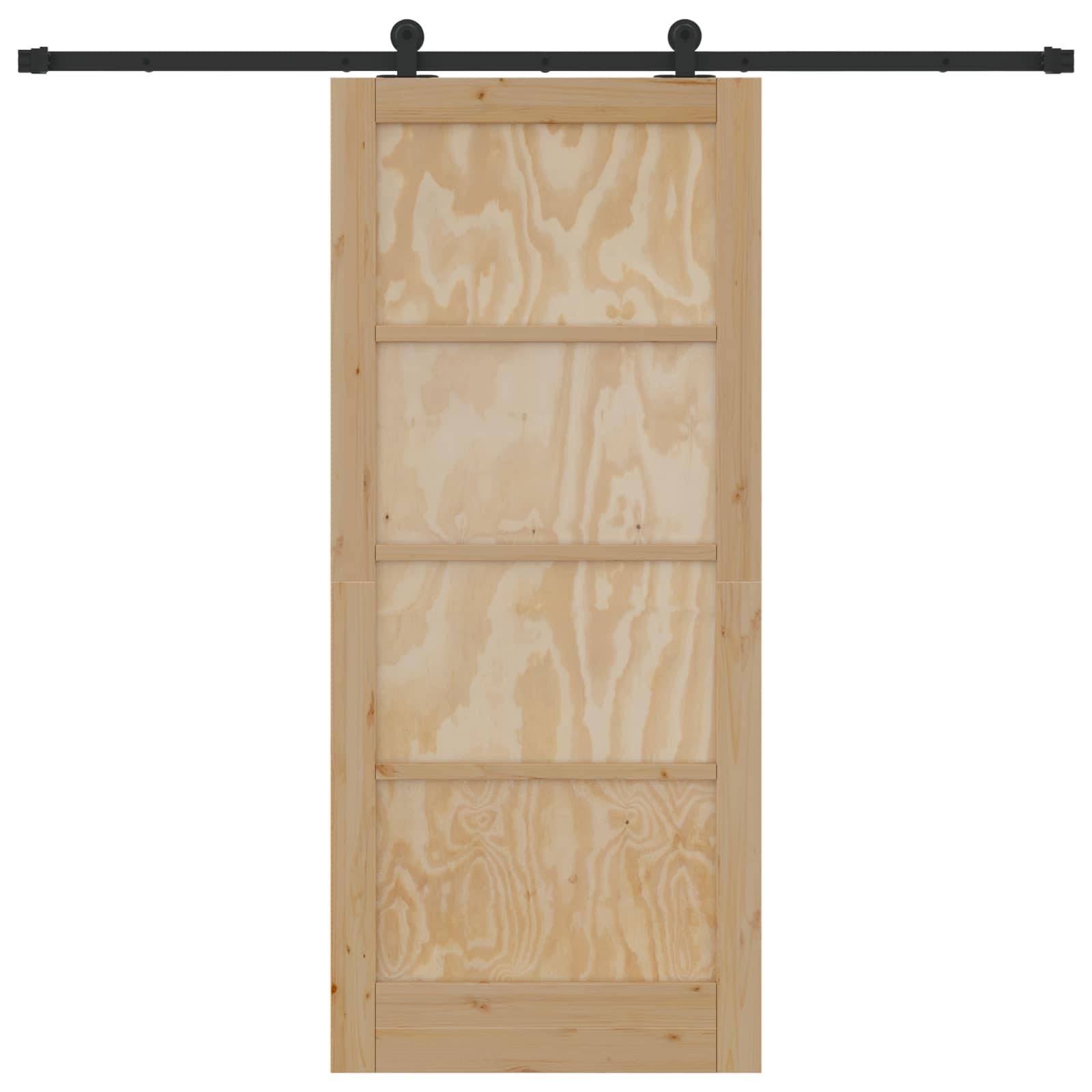 vidaXL Schiebetür ORKDAL Natur 86 x 198,5 cm Massives Kiefernholz