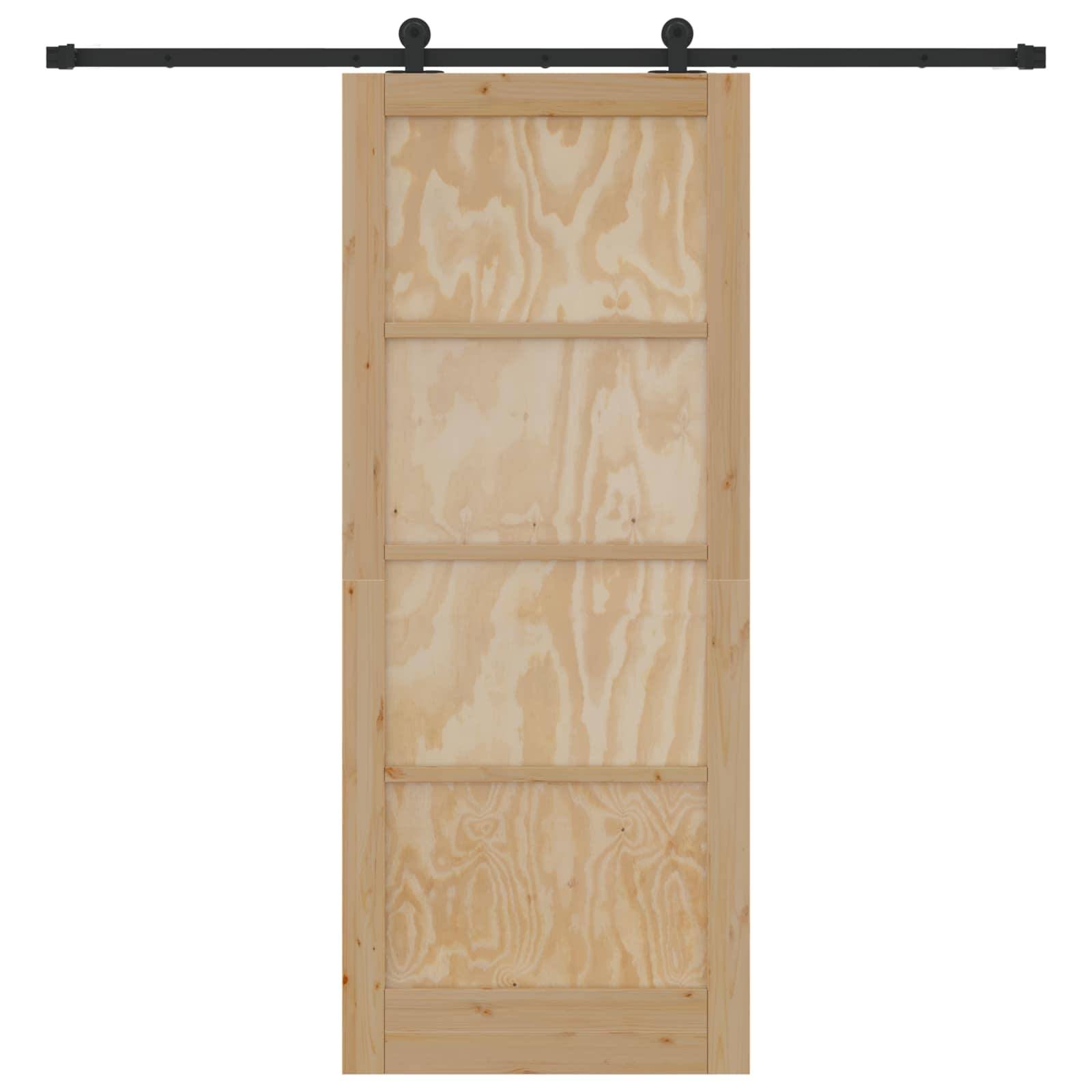 vidaXL Schiebetür ORKDAL Natur 86 x 211 cm Massives Kiefernholz