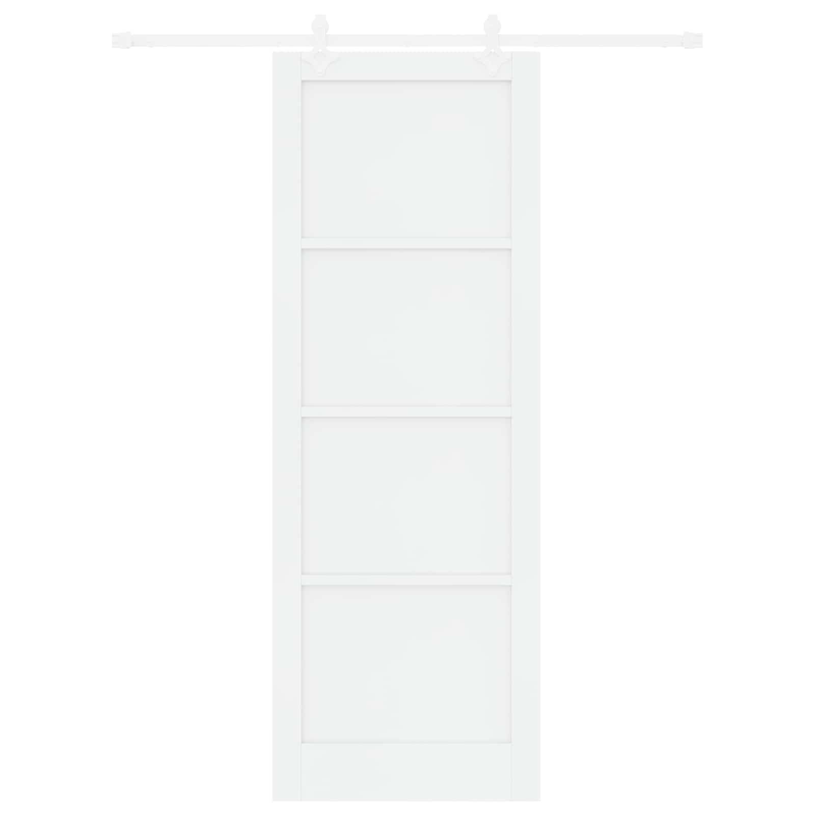 vidaXL Schiebetür Weiß 83 x 232 cm Massives Kiefernholz