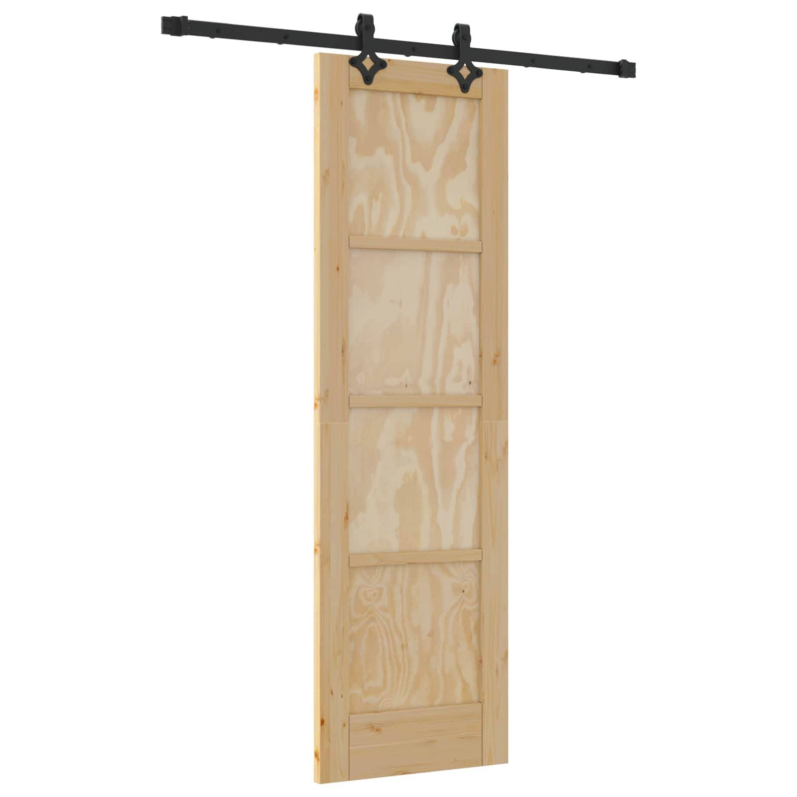 vidaXL Schiebetür ORKDAL Natur 61 x 198,5 cm Massives Kiefernholz