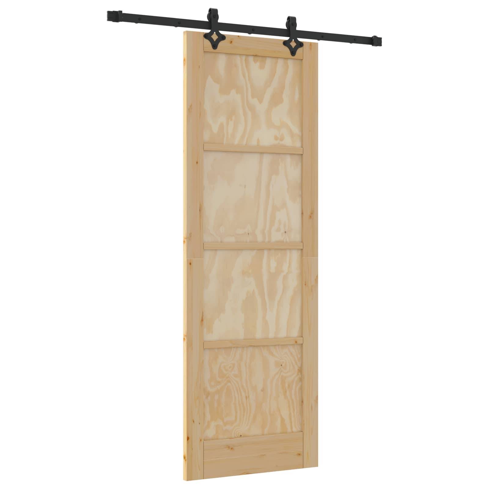 vidaXL Schiebetür ORKDAL Natur 73,5 x 211 cm Massives Kiefernholz