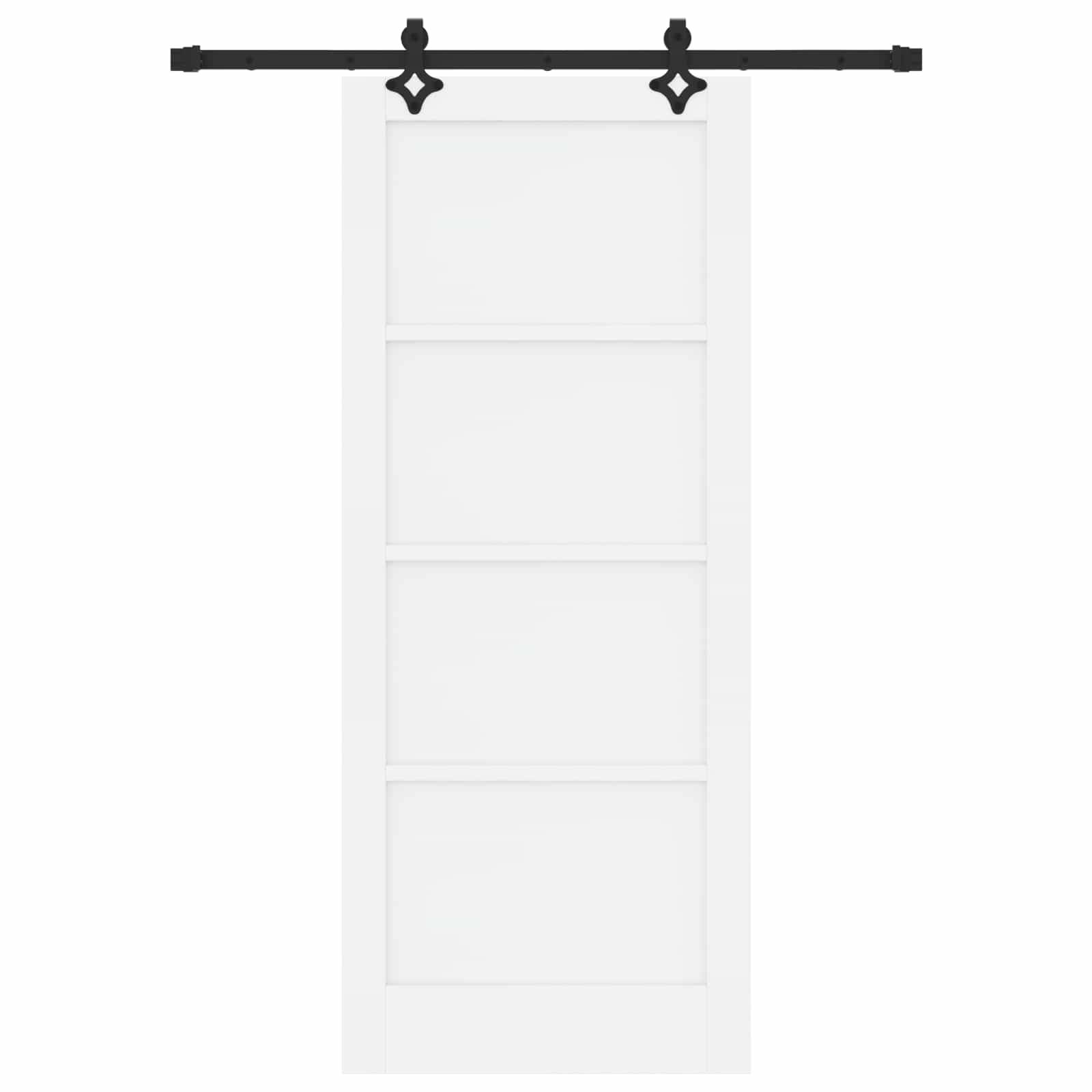 vidaXL Schiebetür ORKDAL Weiß 83 x 202 cm Massives Kiefernholz