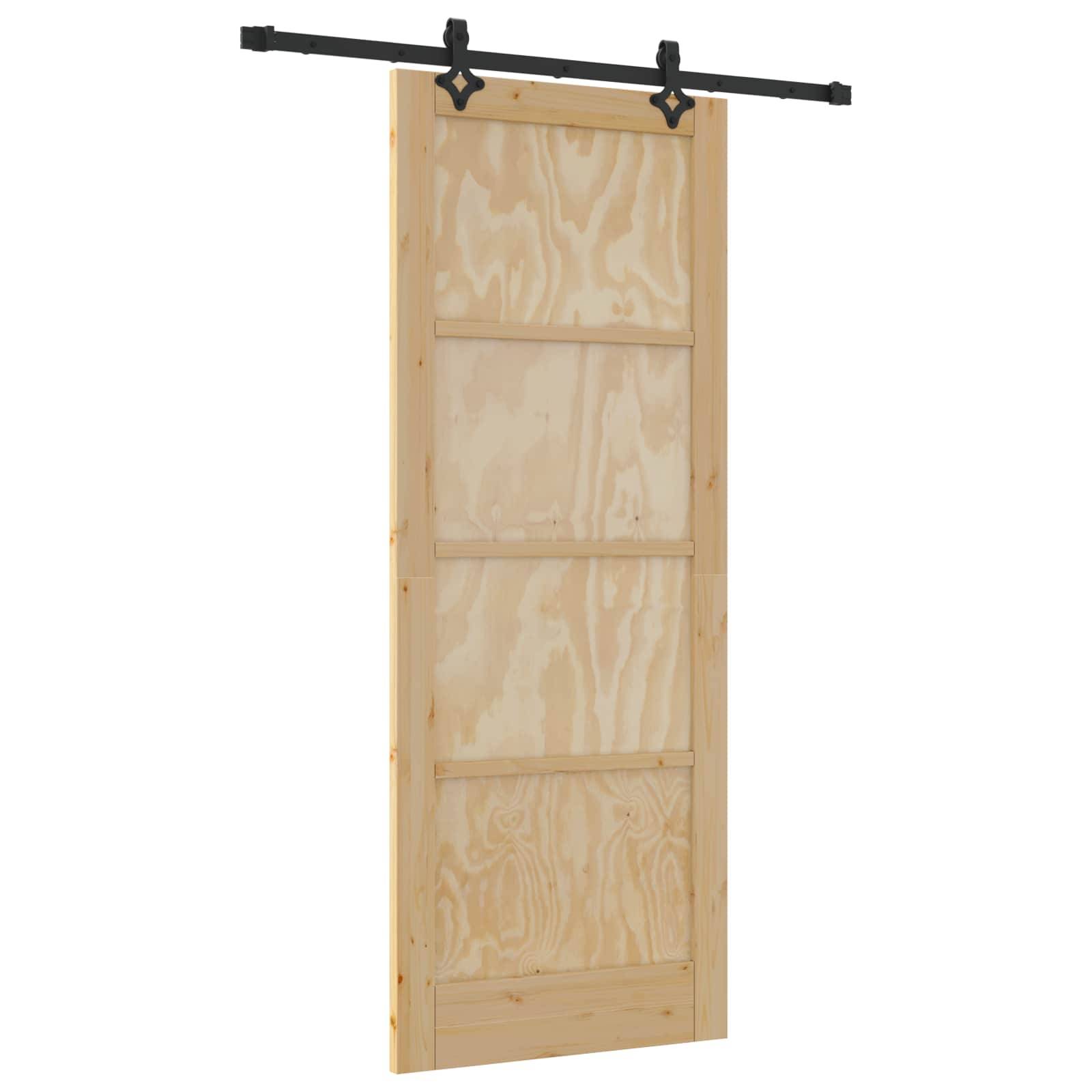 vidaXL Schiebetür ORKDAL Natur 83 x 211 cm Massives Kiefernholz