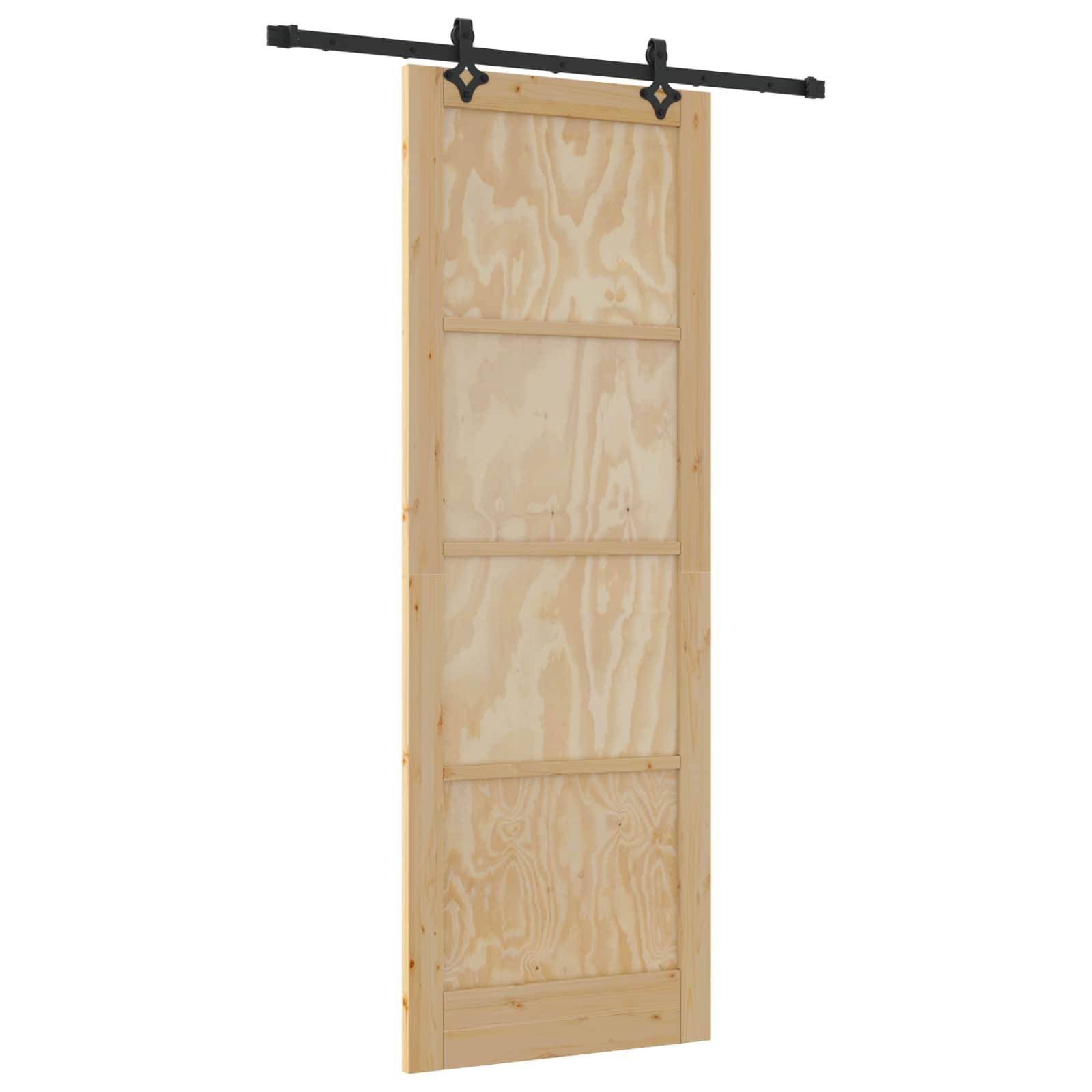 vidaXL Schiebetür ORKDAL Natur 83 x 232 cm Massives Kiefernholz