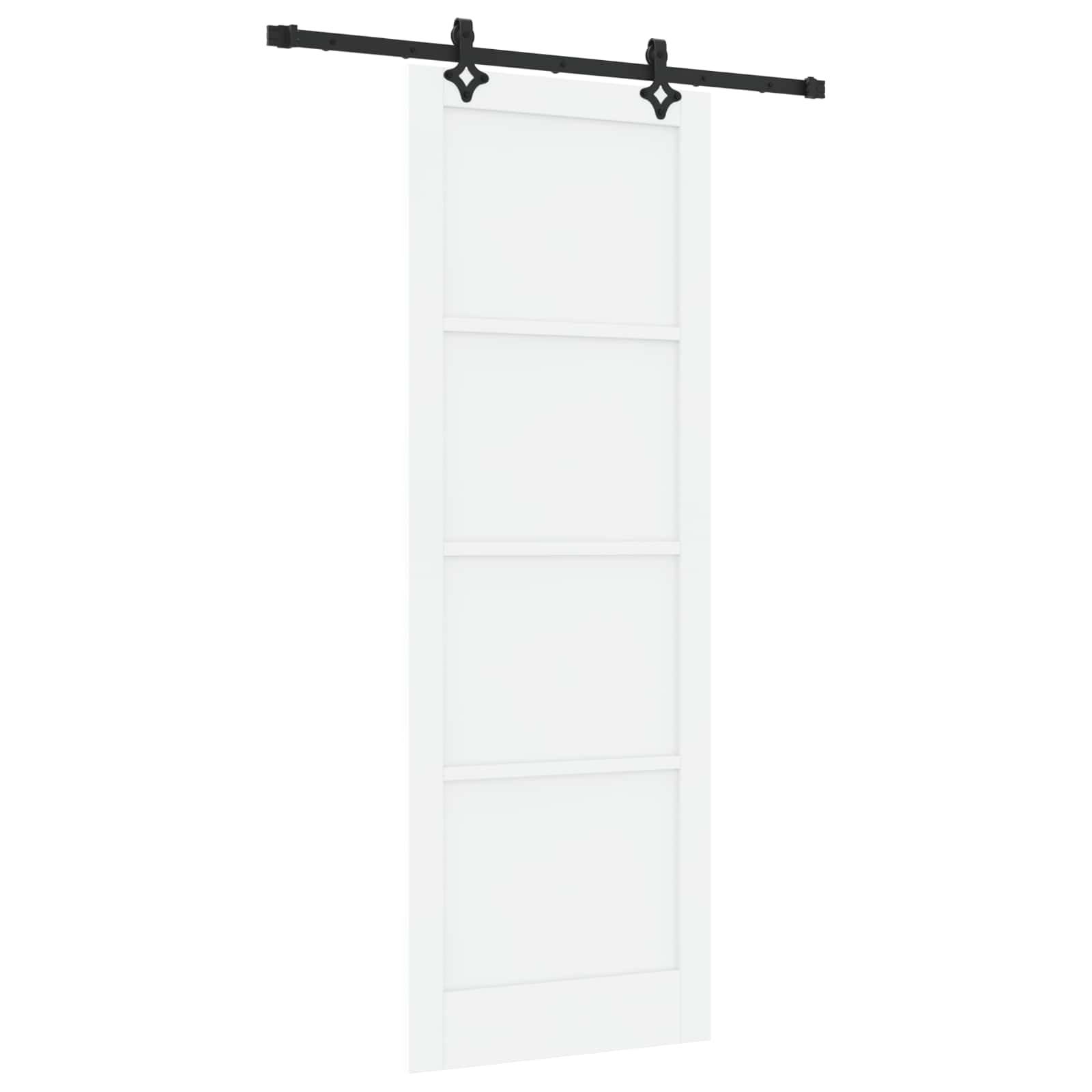 vidaXL Schiebetür ORKDAL Weiß 83 x 232 cm Massives Kiefernholz