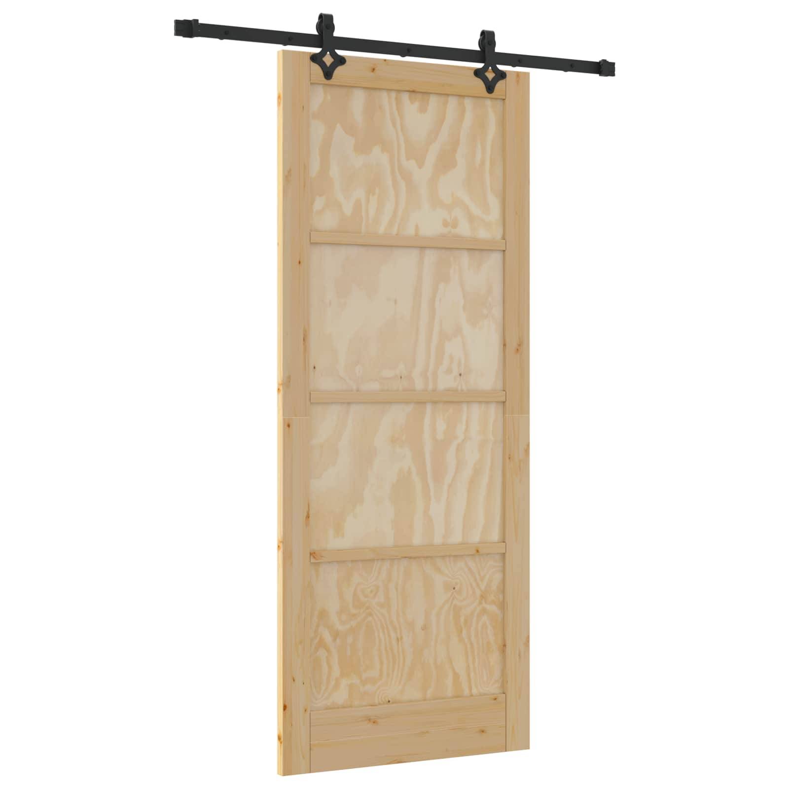 vidaXL Schiebetür ORKDAL Natur 86 x 211 cm Massives Kiefernholz