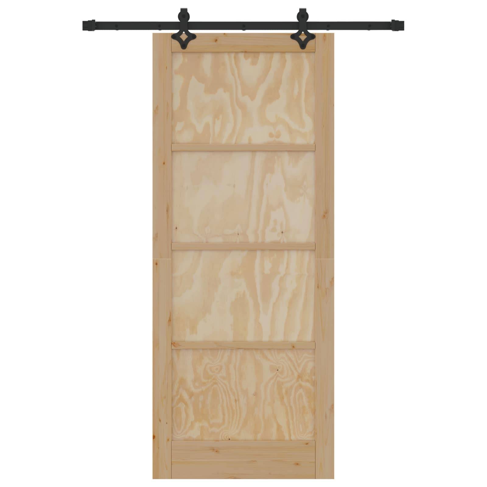 vidaXL Schiebetür ORKDAL Natur 86 x 211 cm Massives Kiefernholz