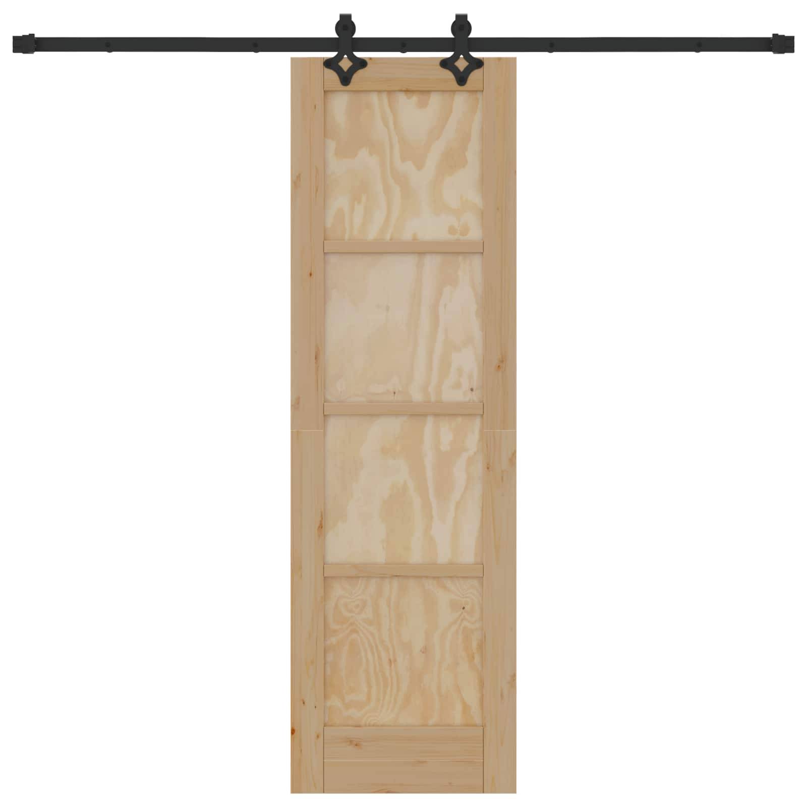 vidaXL Schiebetür ORKDAL Natur 61 x 198,5 cm Massives Kiefernholz