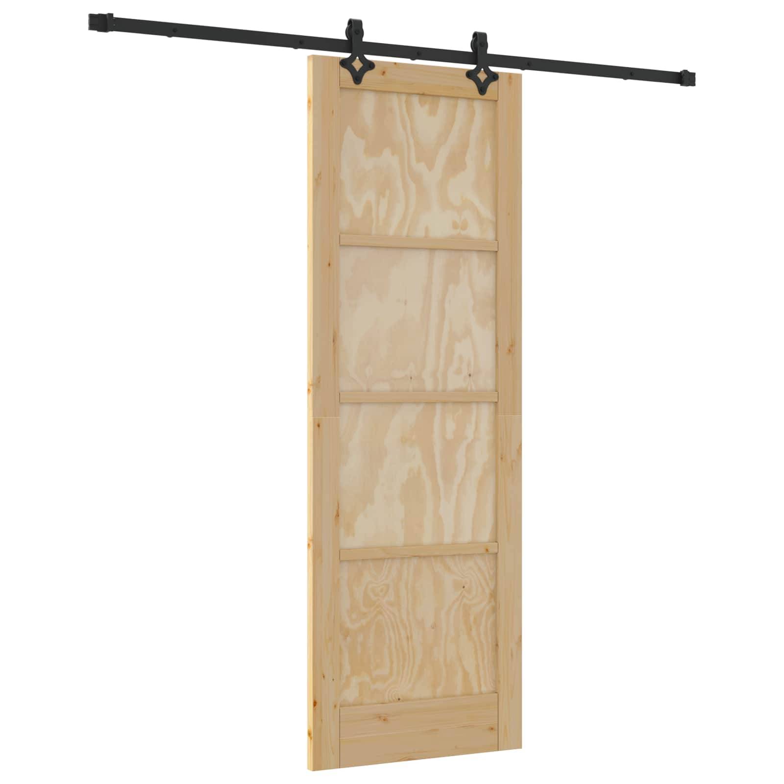 vidaXL Schiebetür ORKDAL Natur 73,5 x 211 cm Massives Kiefernholz