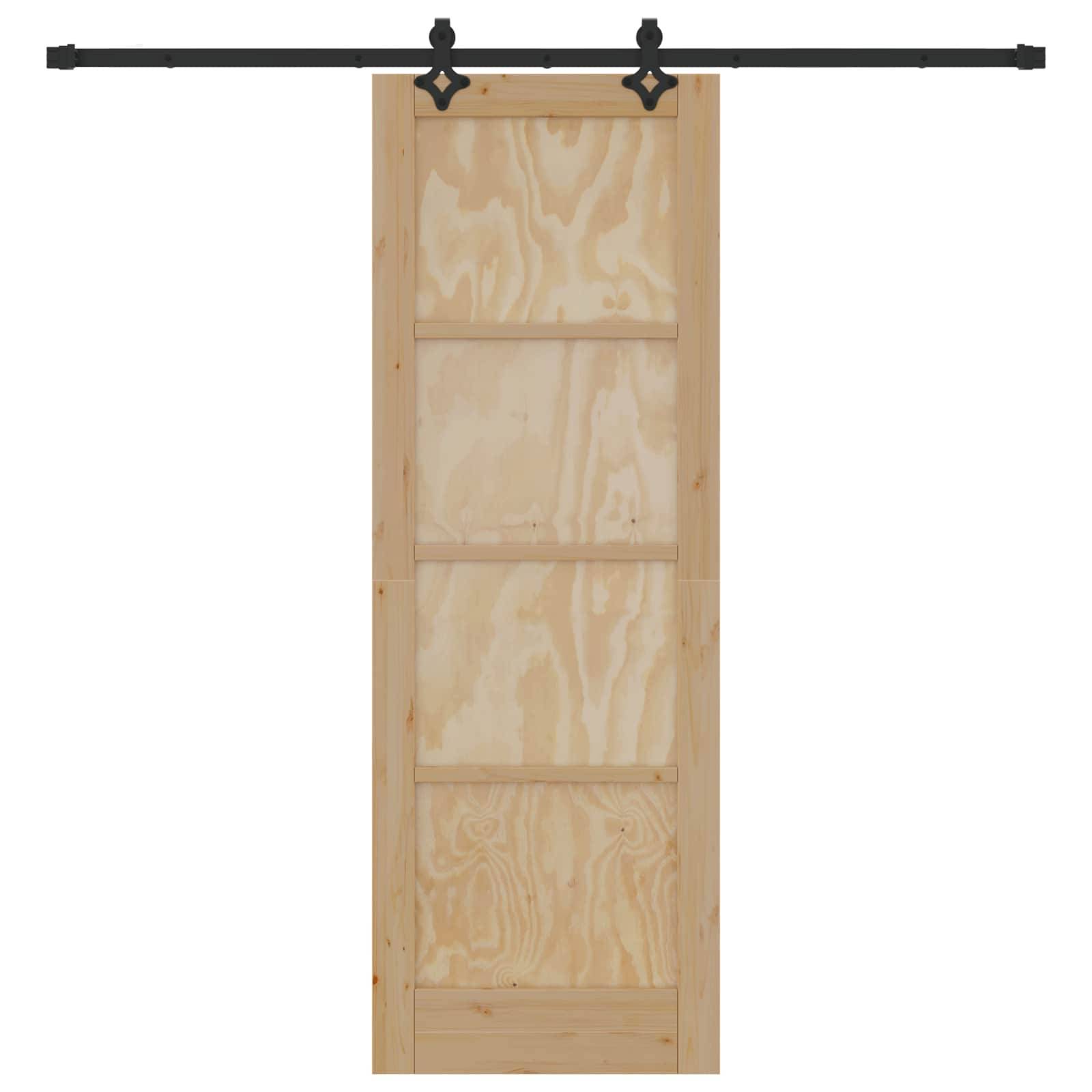 vidaXL Schiebetür ORKDAL Natur 73,5 x 211 cm Massives Kiefernholz