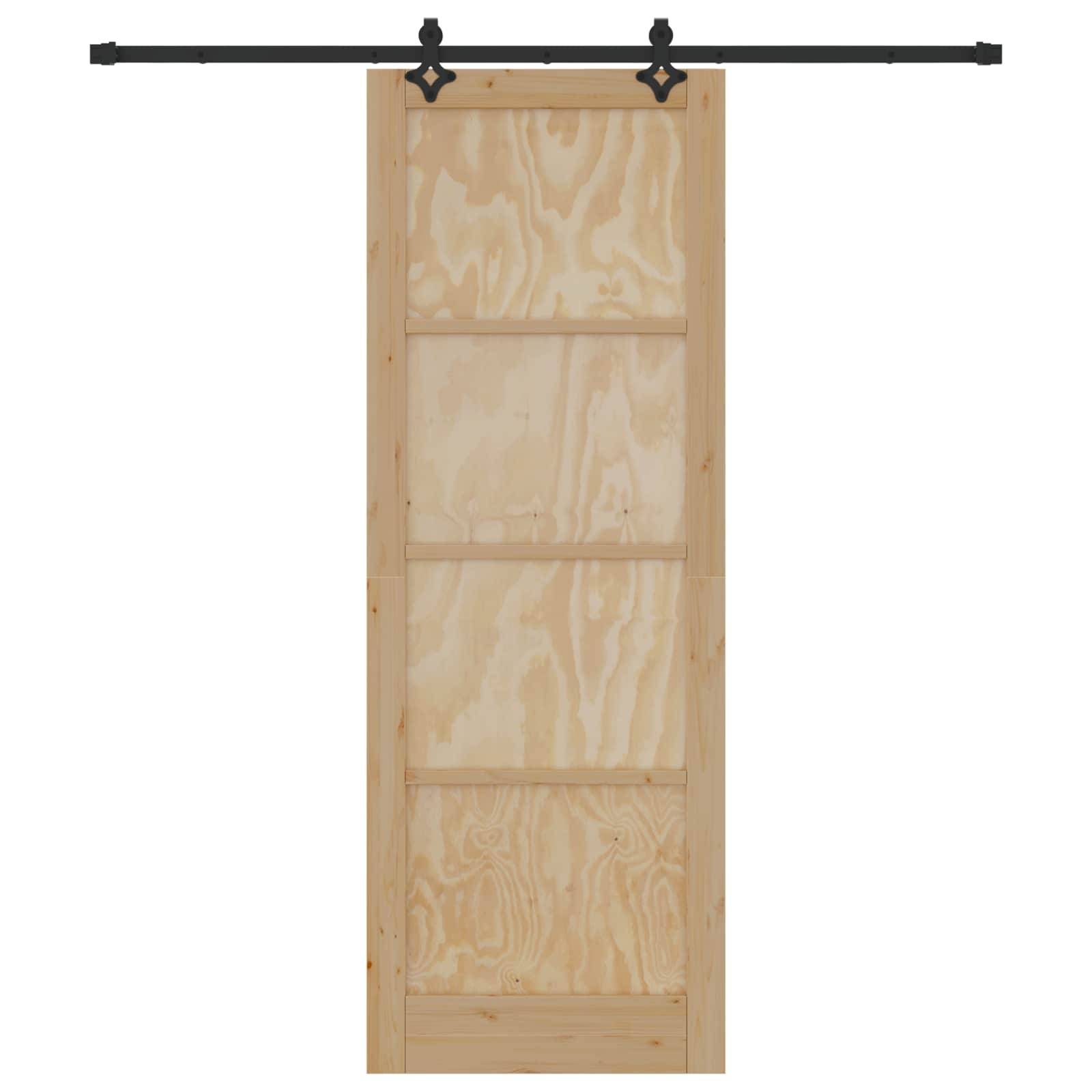 vidaXL Schiebetür ORKDAL Natur 83 x 232 cm Massives Kiefernholz