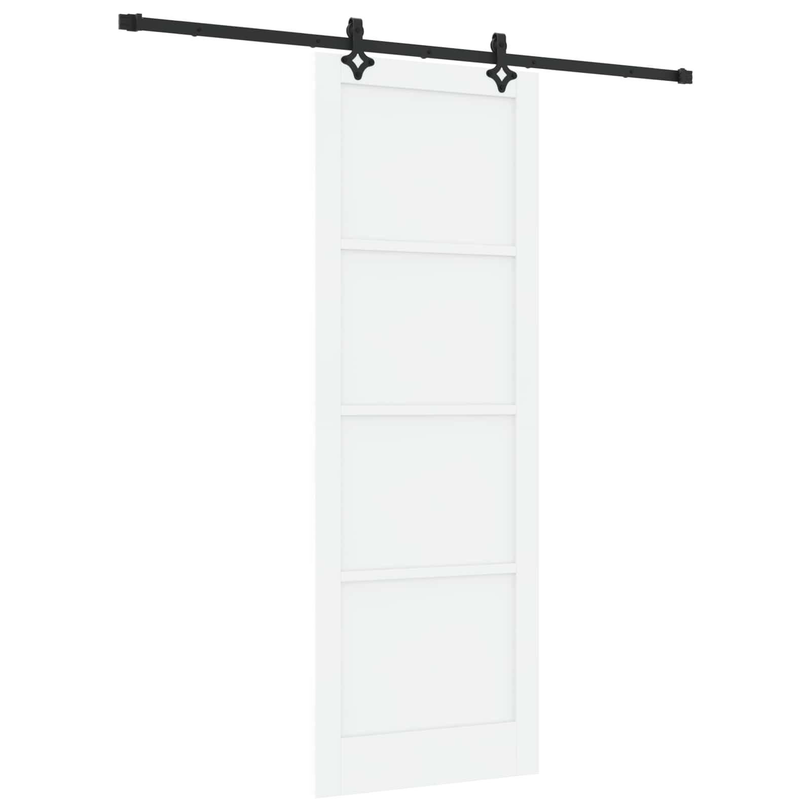 vidaXL Schiebetür ORKDAL Weiß 83 x 232 cm Massives Kiefernholz