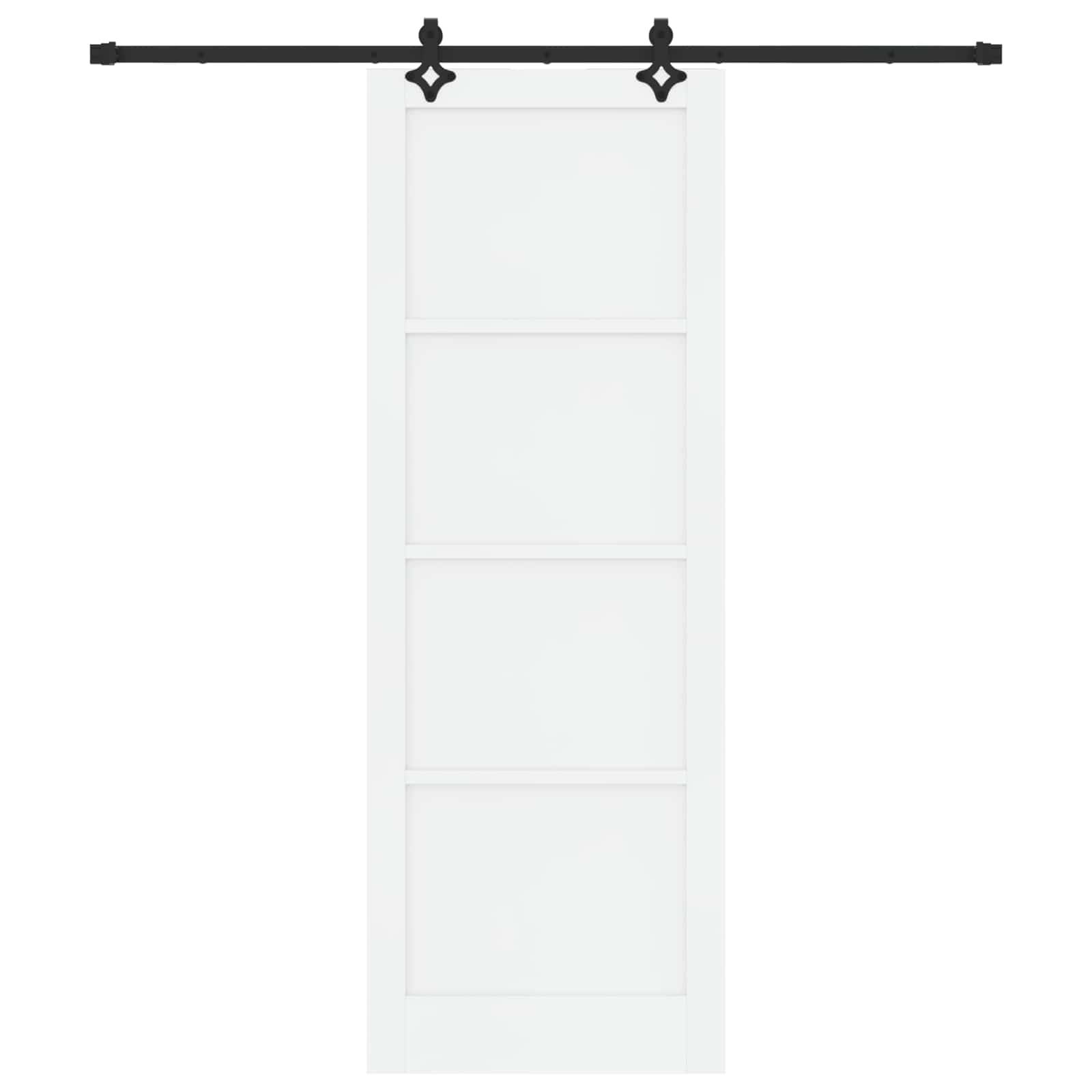 vidaXL Schiebetür ORKDAL Weiß 83 x 232 cm Massives Kiefernholz
