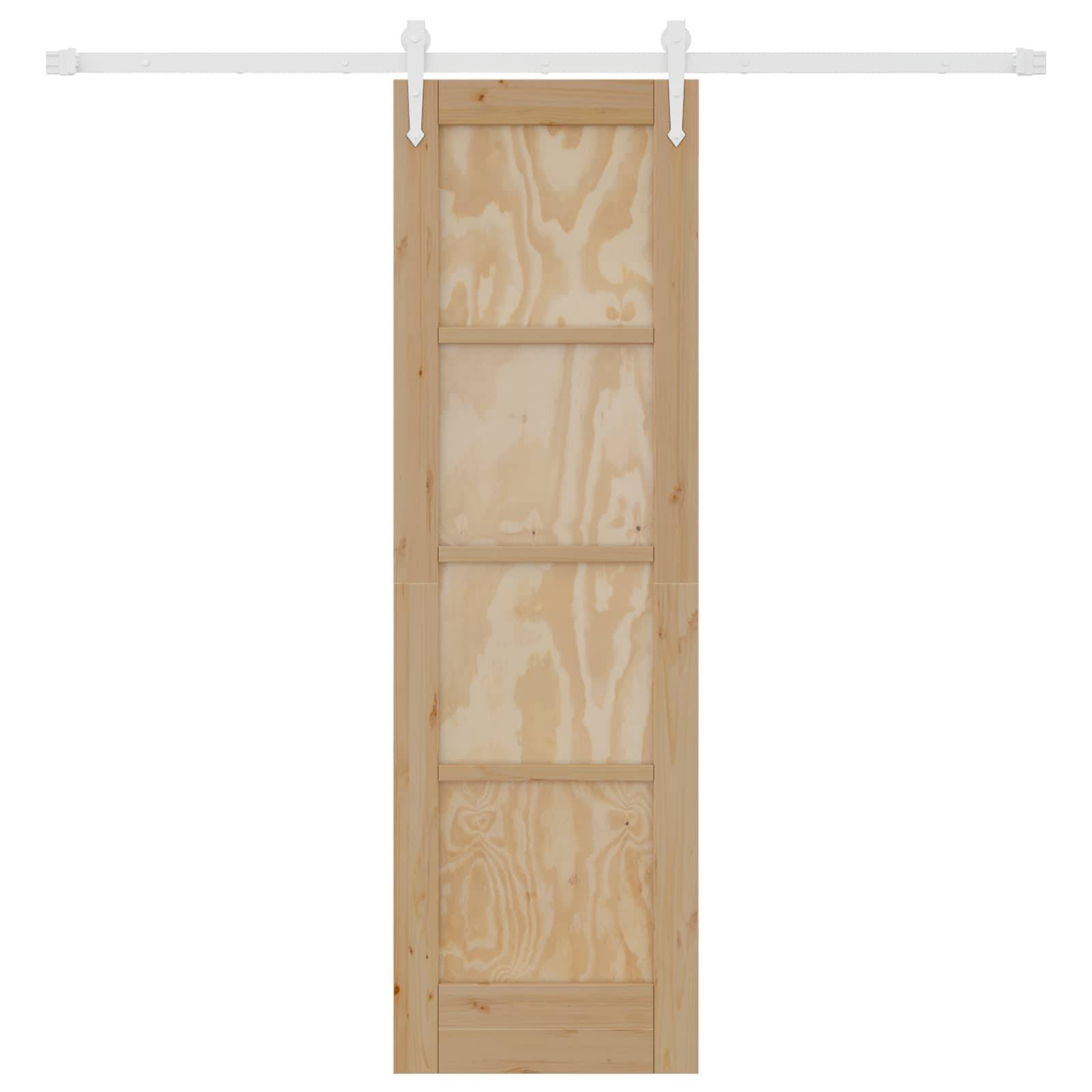 vidaXL Schiebetür ORKDAL Natürlich und Weiß 61 x 198,5 cm