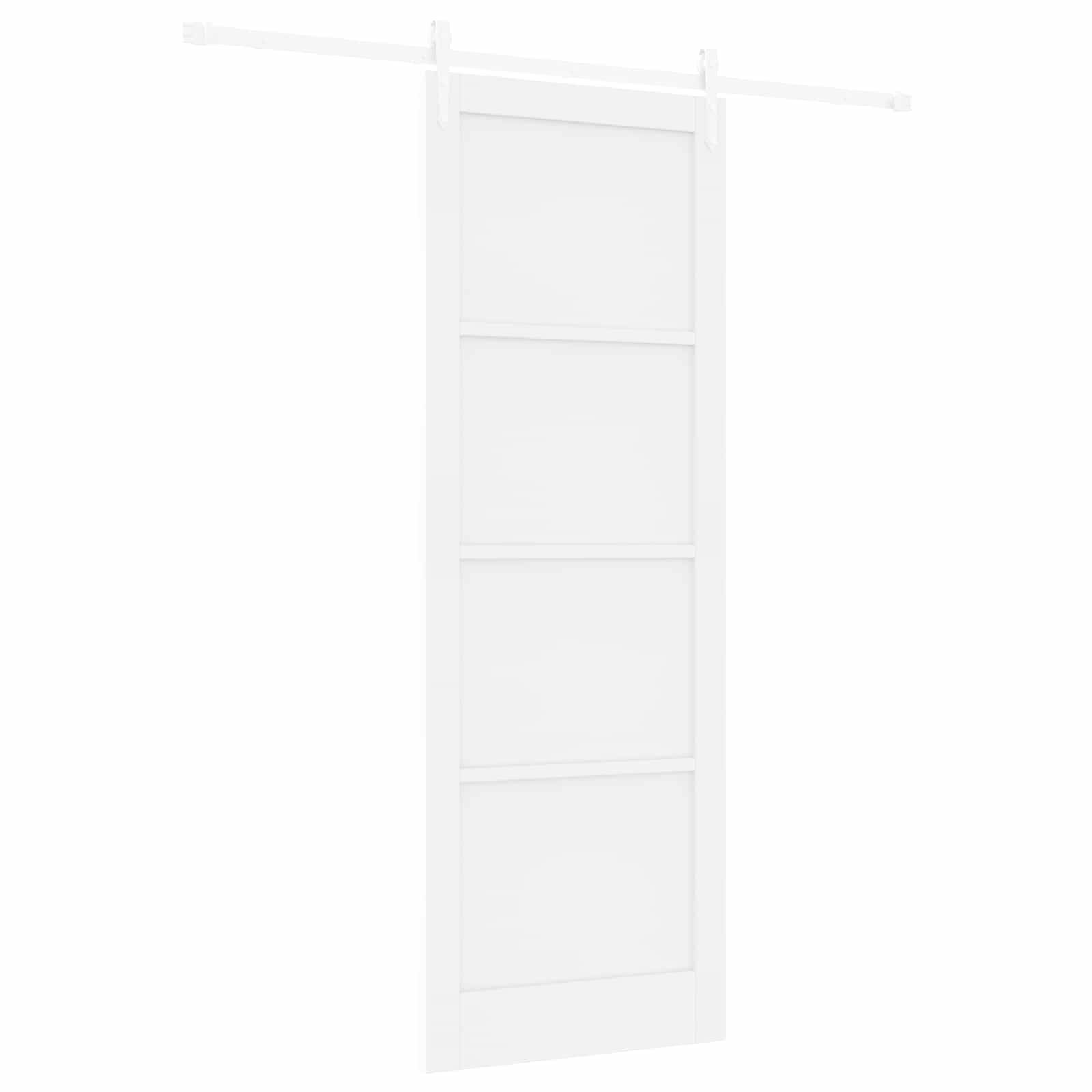 vidaXL Schiebetür ORKDAL Weiß 83 x 232 cm Massives Kiefernholz