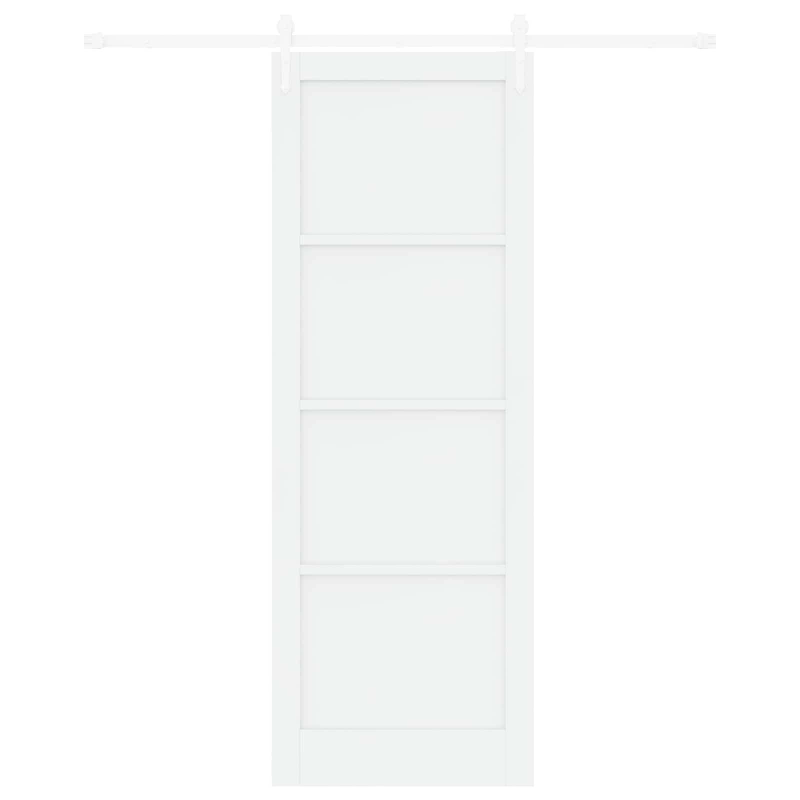 vidaXL Schiebetür ORKDAL Weiß 83 x 232 cm Massives Kiefernholz
