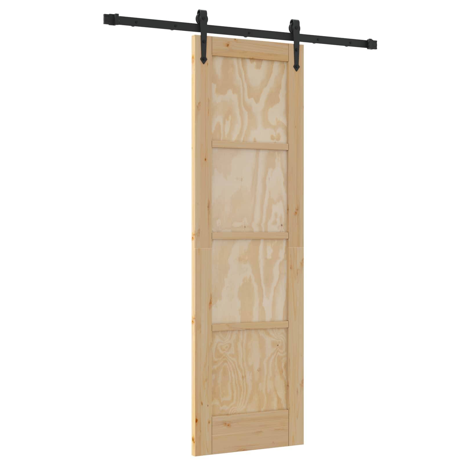 vidaXL Schiebetür ORKDAL Natur 61 x 198,5 cm Massives Kiefernholz