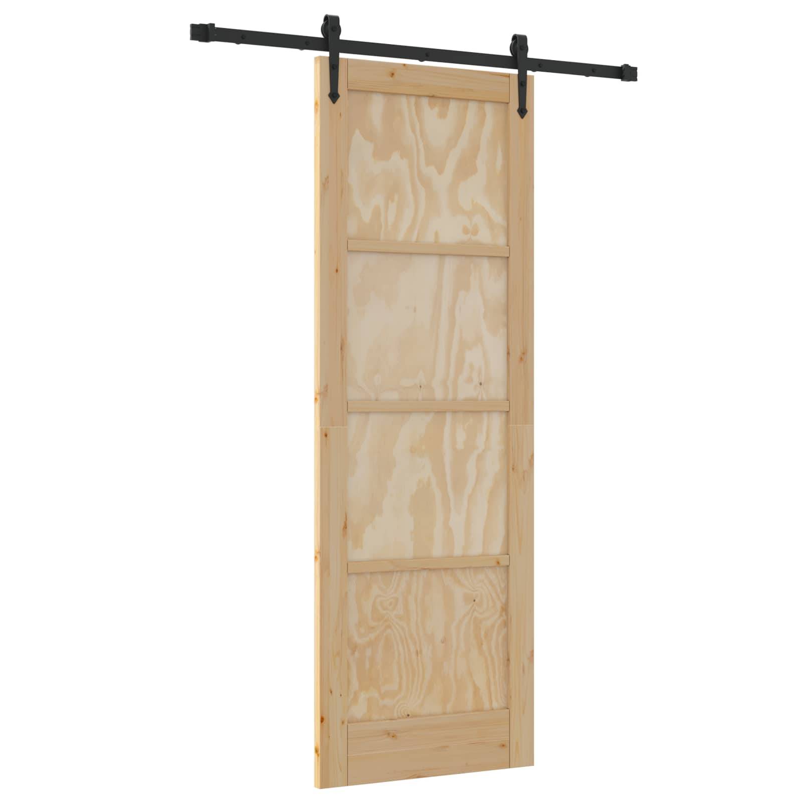 vidaXL Schiebetür ORKDAL Natur 73,5 x 211 cm Massives Kiefernholz