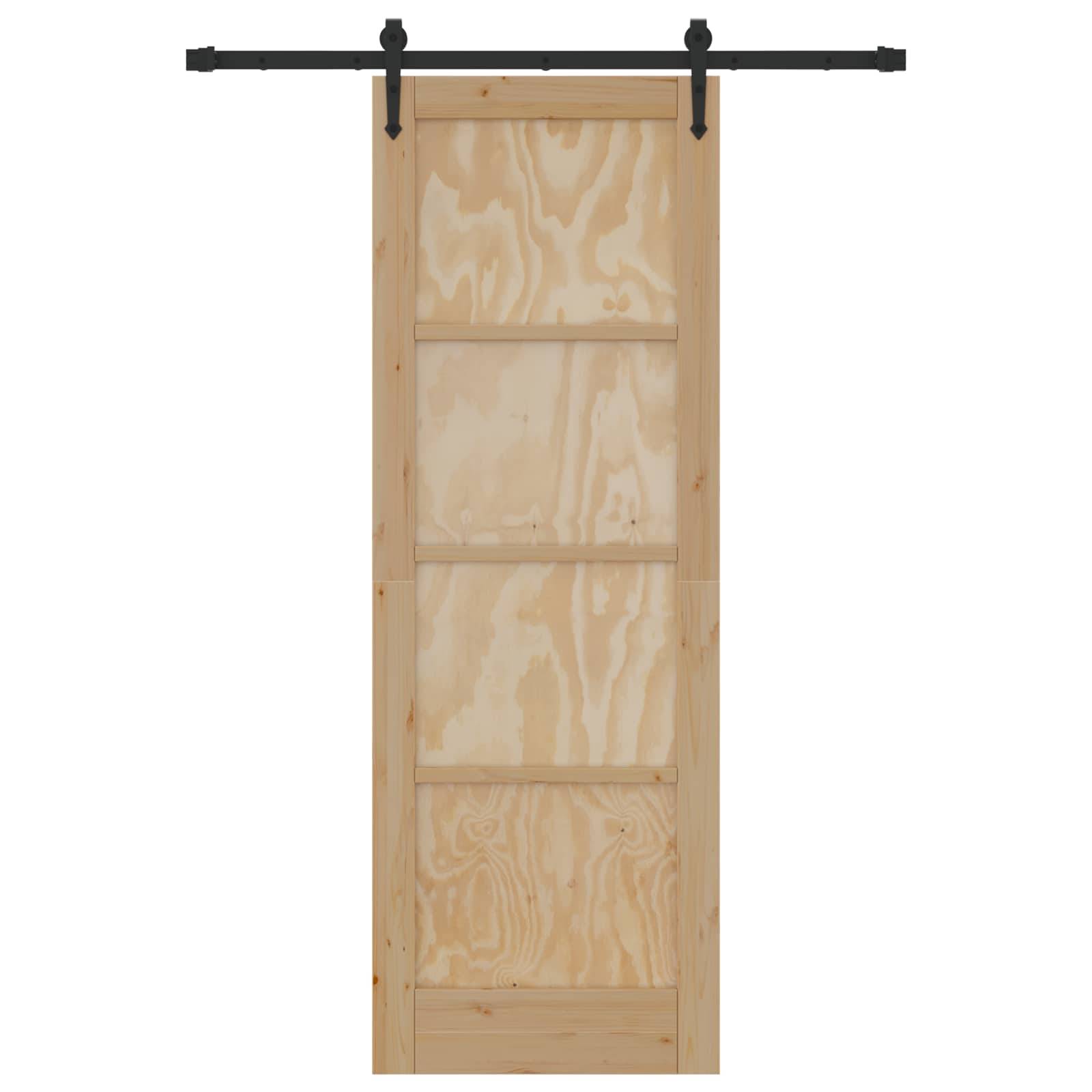 vidaXL Schiebetür ORKDAL Natur 73,5 x 211 cm Massives Kiefernholz