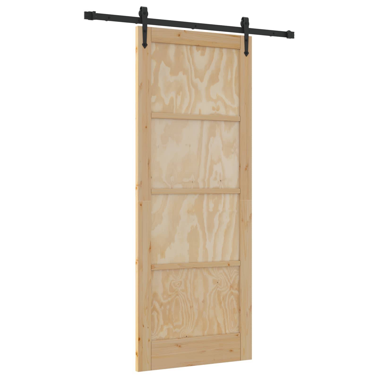 vidaXL Schiebetür ORKDAL Natur 83 x 211 cm Massives Kiefernholz
