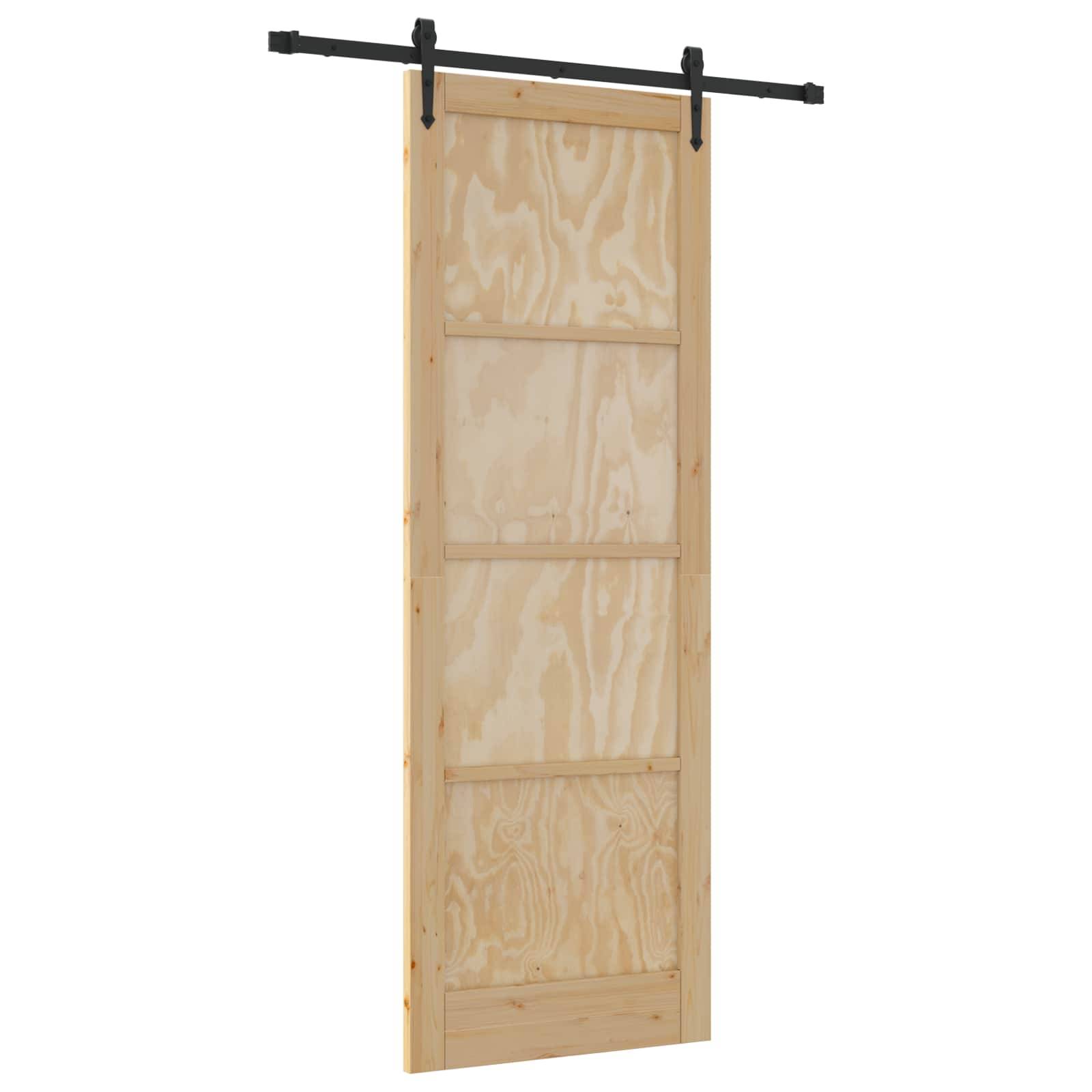 vidaXL Schiebetür ORKDAL Natur 83 x 232 cm Massives Kiefernholz